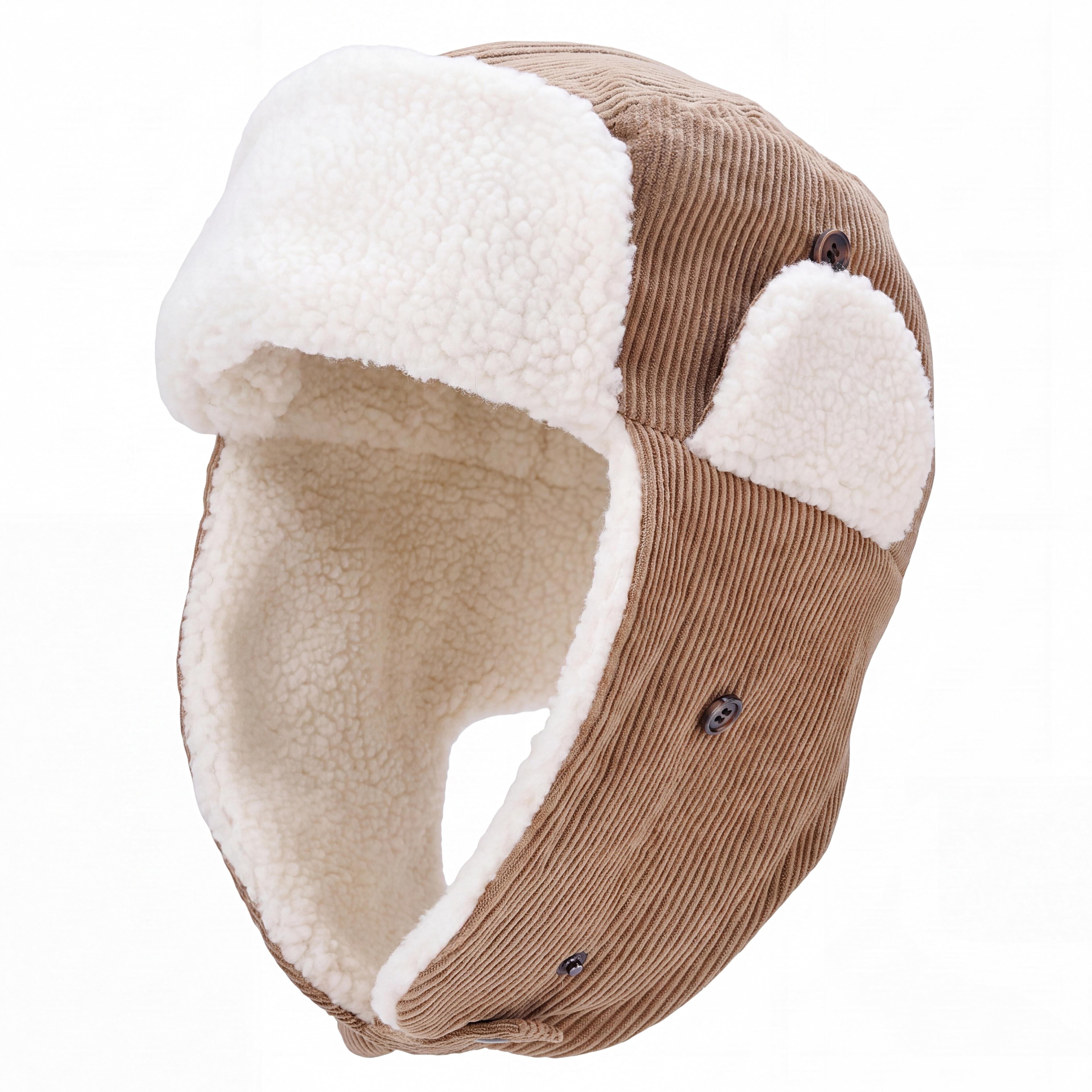Dawson | Lys Taupe Fløjl Sherpa-foret Trapper Hue Dawson | Lys Taupe Fløjl Sherpa-foret Trapper Hue