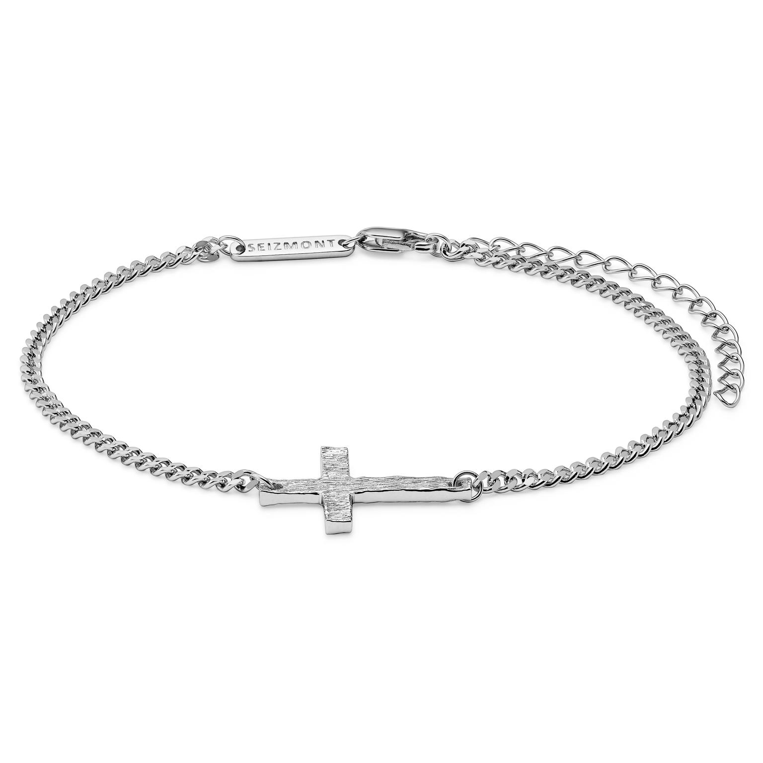 Rustic | 925 Sterling Silver Rustic Cross Bracelet Rustic | 925 Sterling Silver Rustic Cross Bracelet