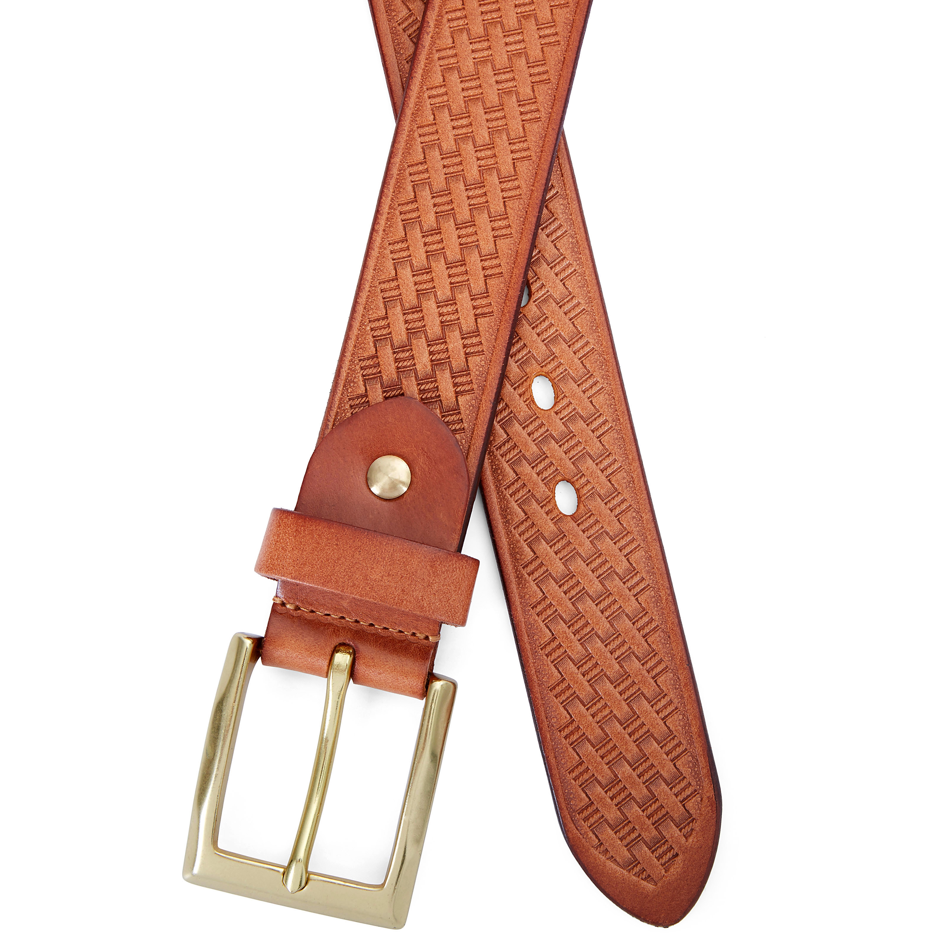Präglat Vävt Konjakfärgat Bälte - 3