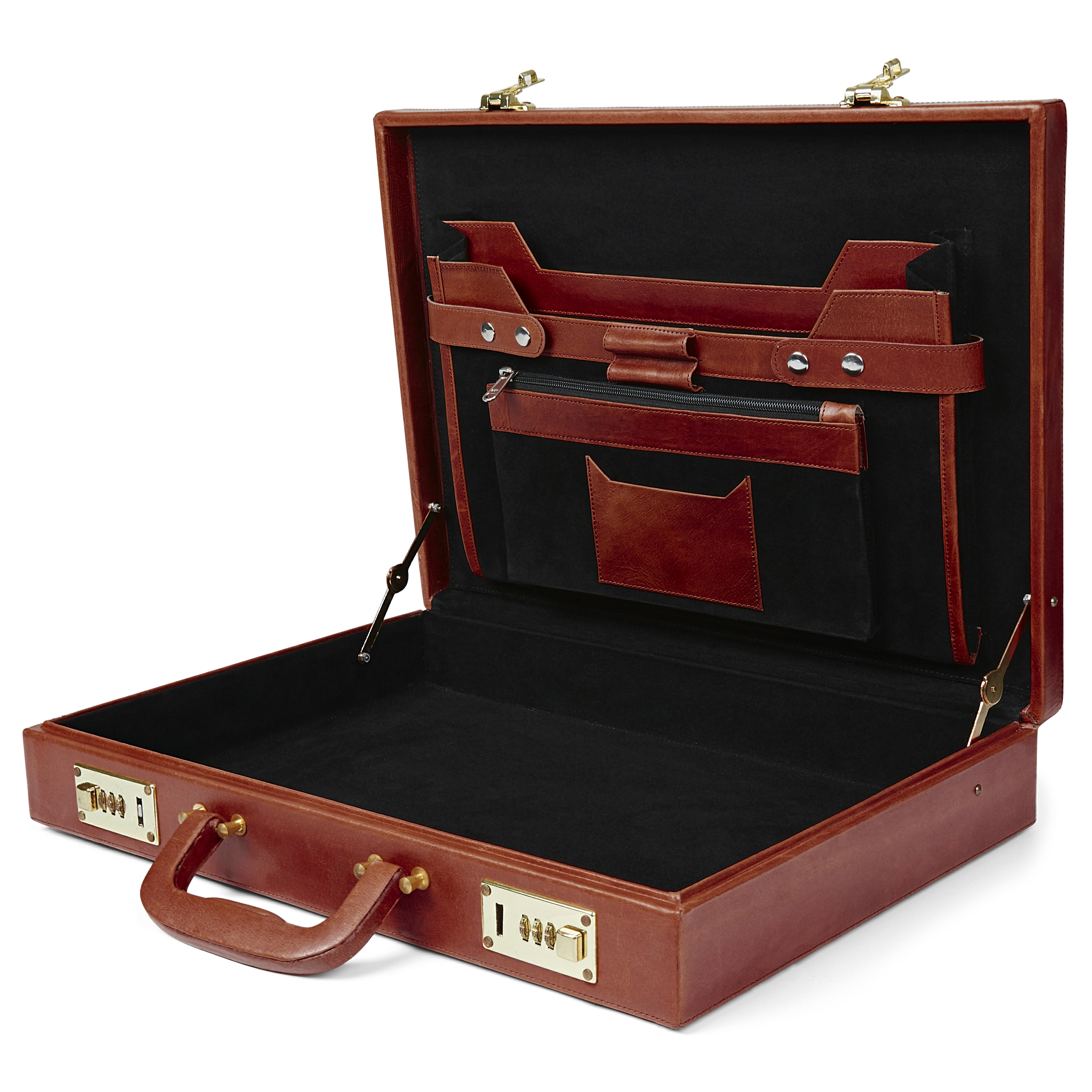 Braune Büffelleder Aktentasche - 2