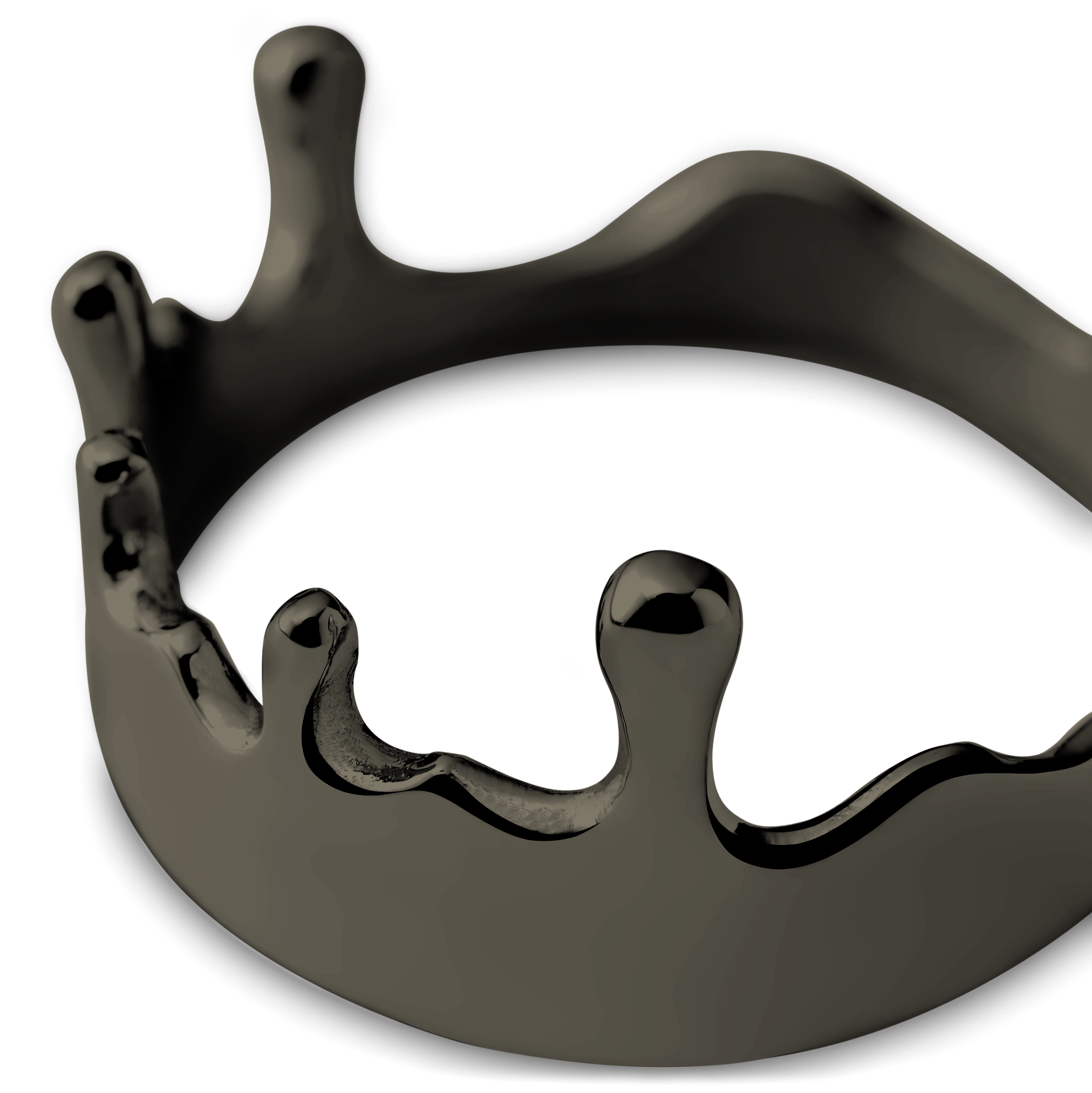 Fahrenheit | Gunmetal Black Stainless Steel Melting Ring - 6