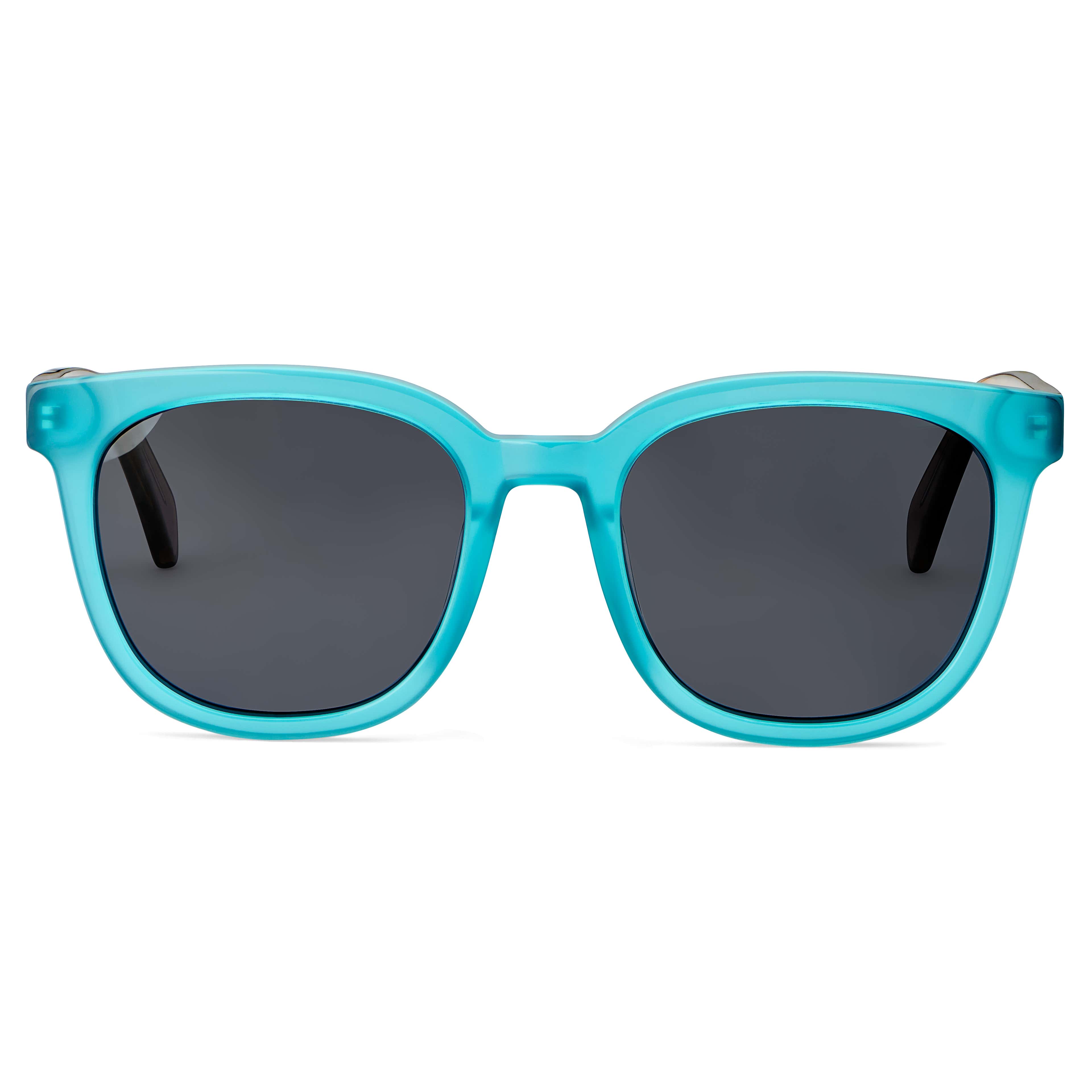 Blue & Brown Semi-transparent Polarised Sunglasses - 5 - gallery