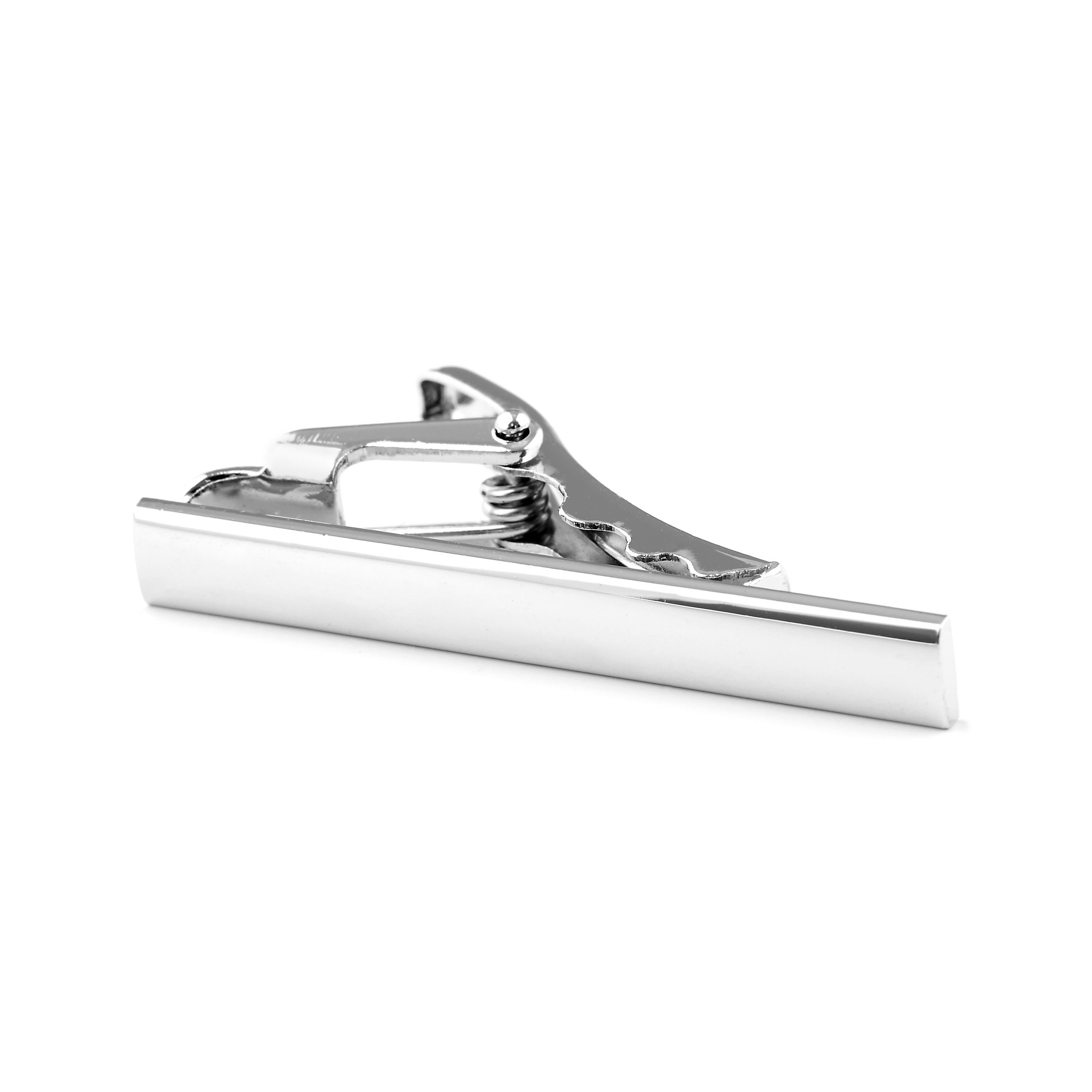 Silverfärgad Fyrkantig Kort Slipsklämma - 2