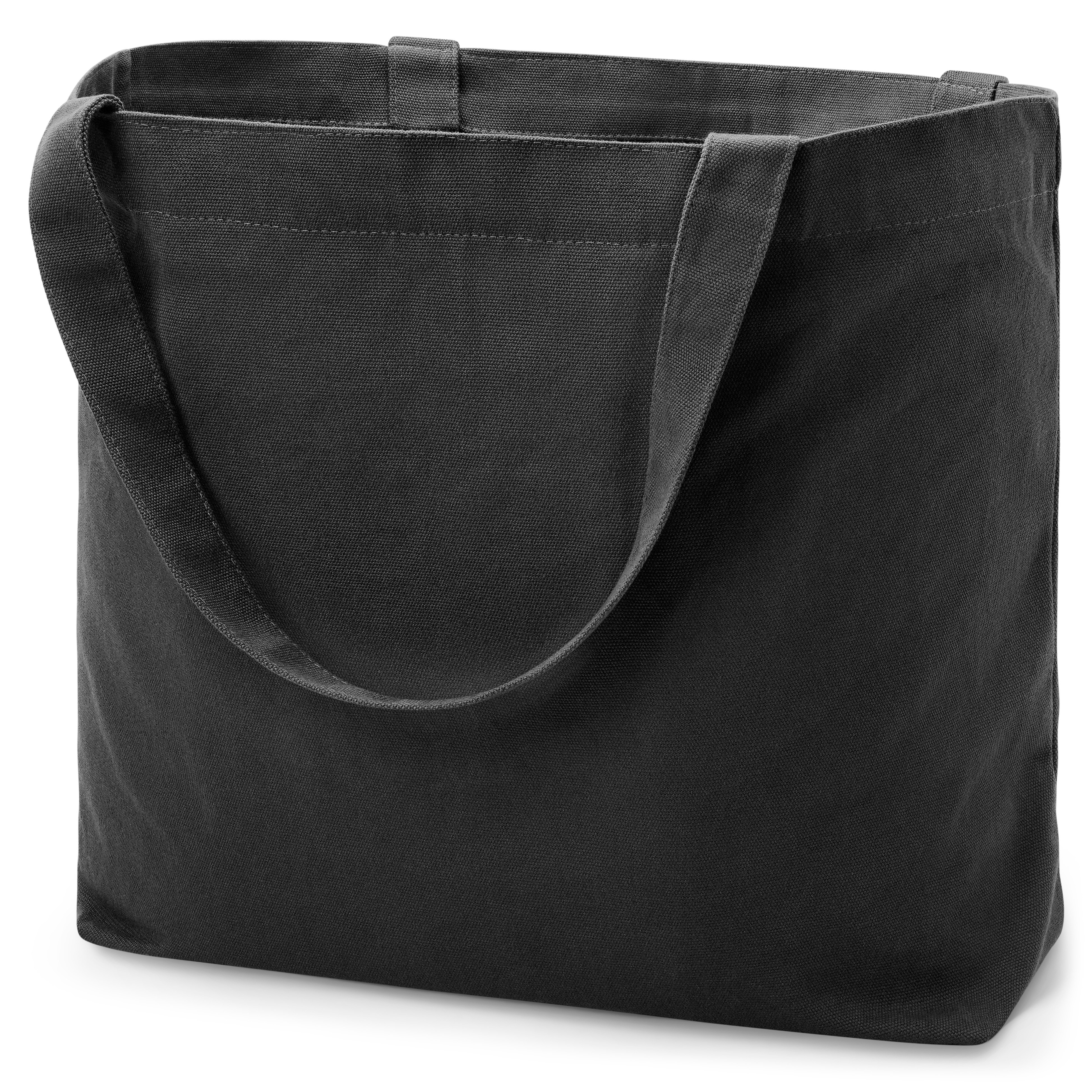 Waykins - Grande tote bag grigio scuro in cotone - 2