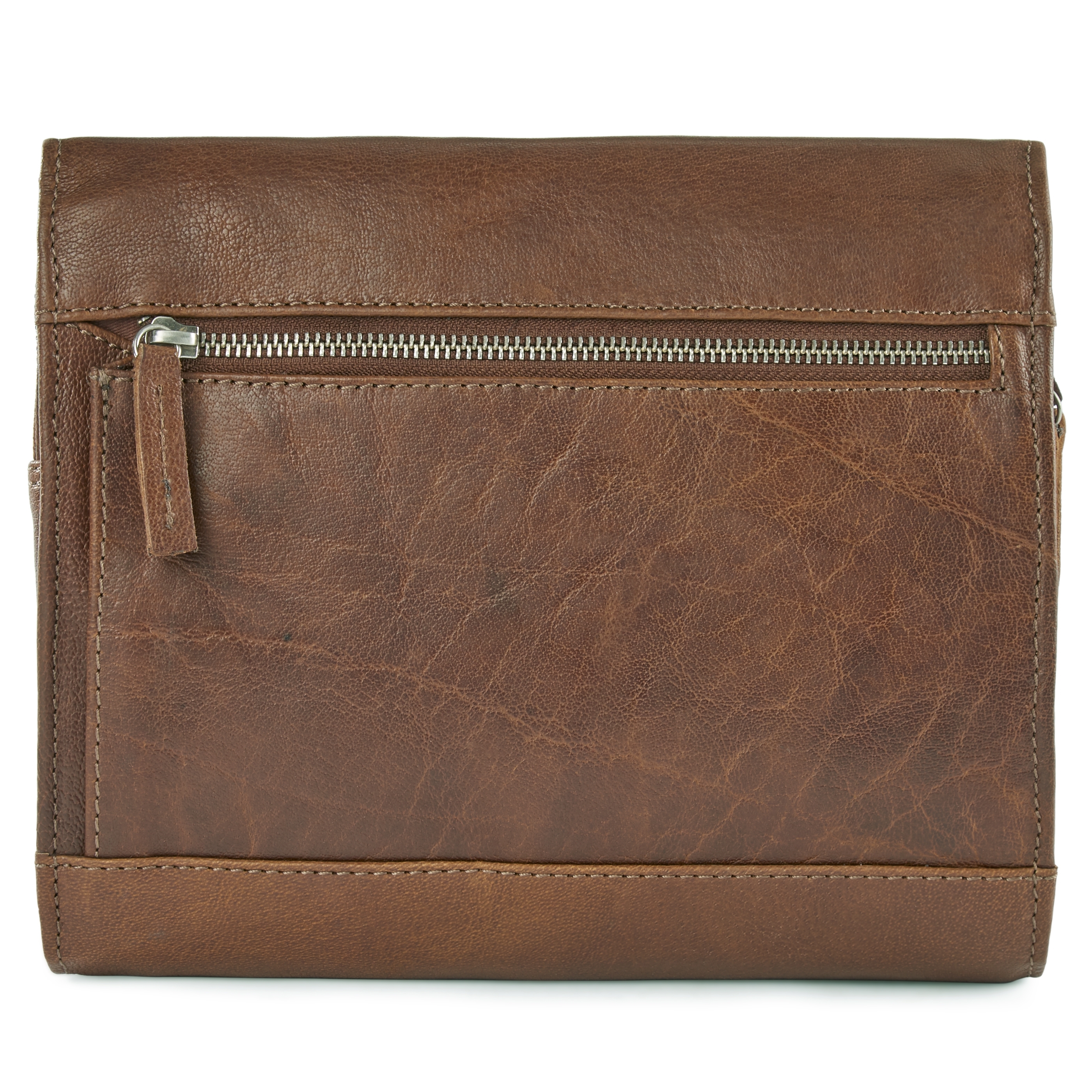 California závěsná světle hnědá kožená kosmetická taška - 3