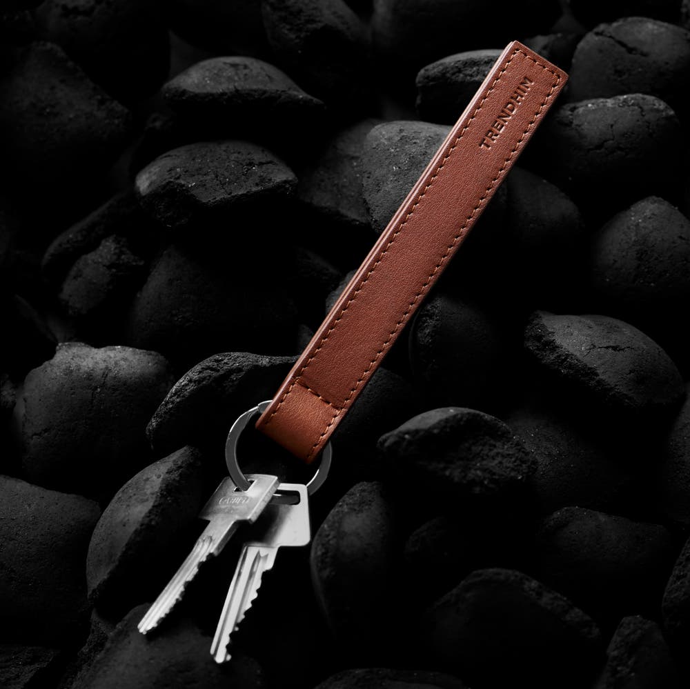 hover: Brown Leather Keyring hover: Brown Leather Keyring