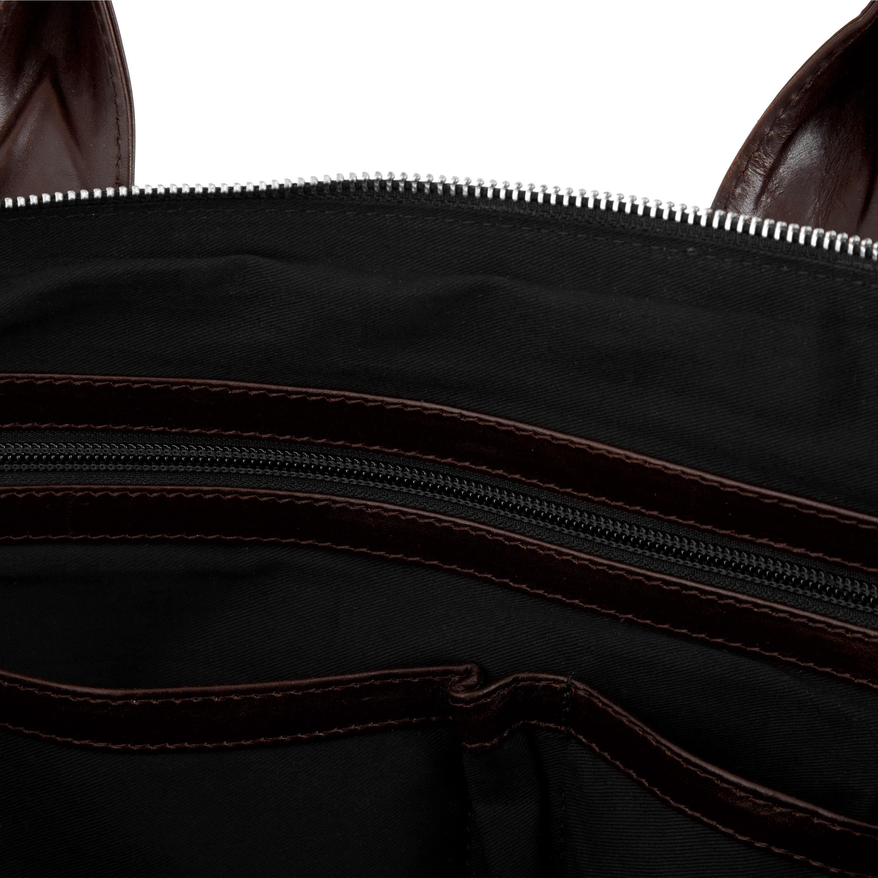 Dunkelbraune Jasper Leder Laptoptasche Mit Doppelreißverschluss - 12