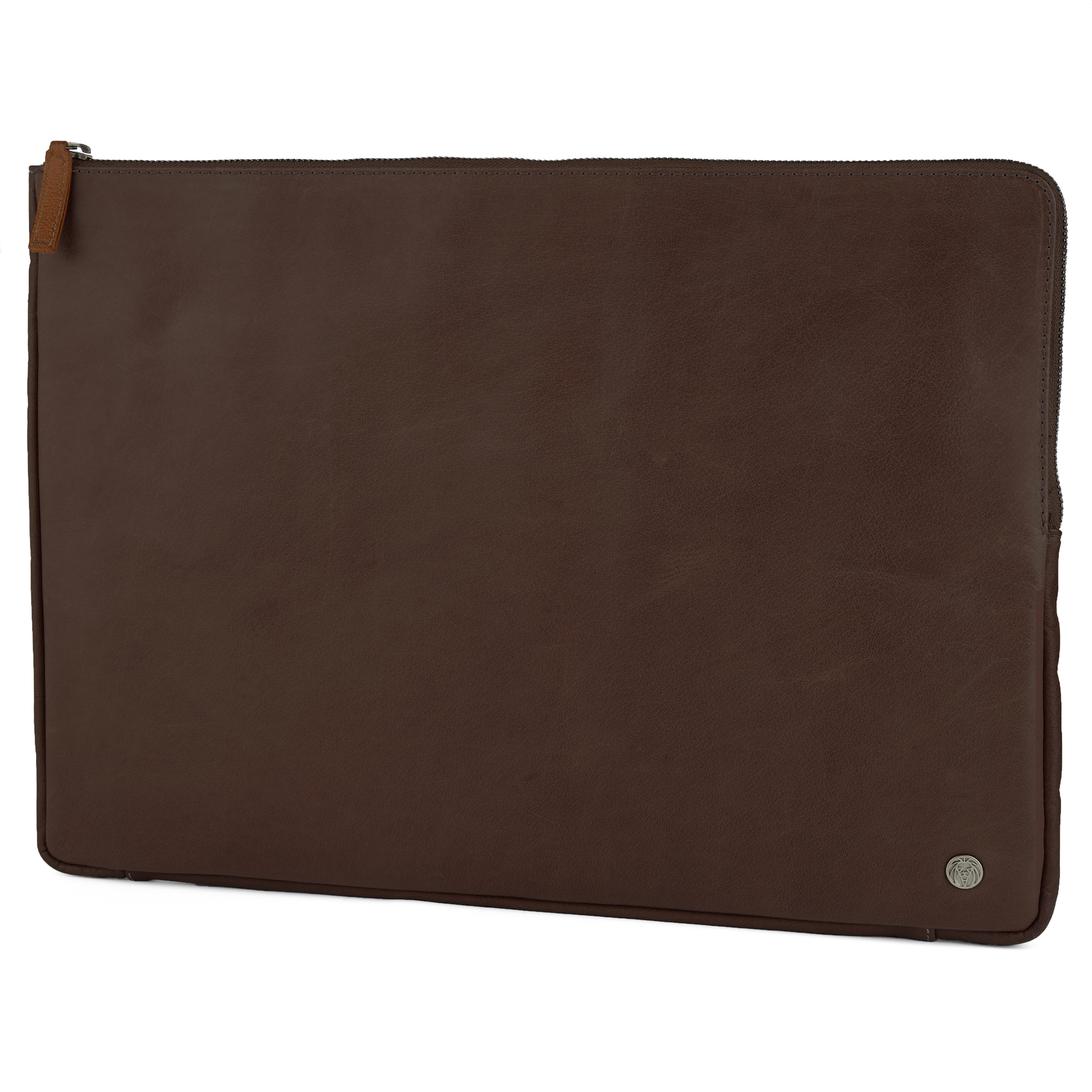 Oxford Brunt & Ljusbrunt Laptopfodral i Läder - 3
