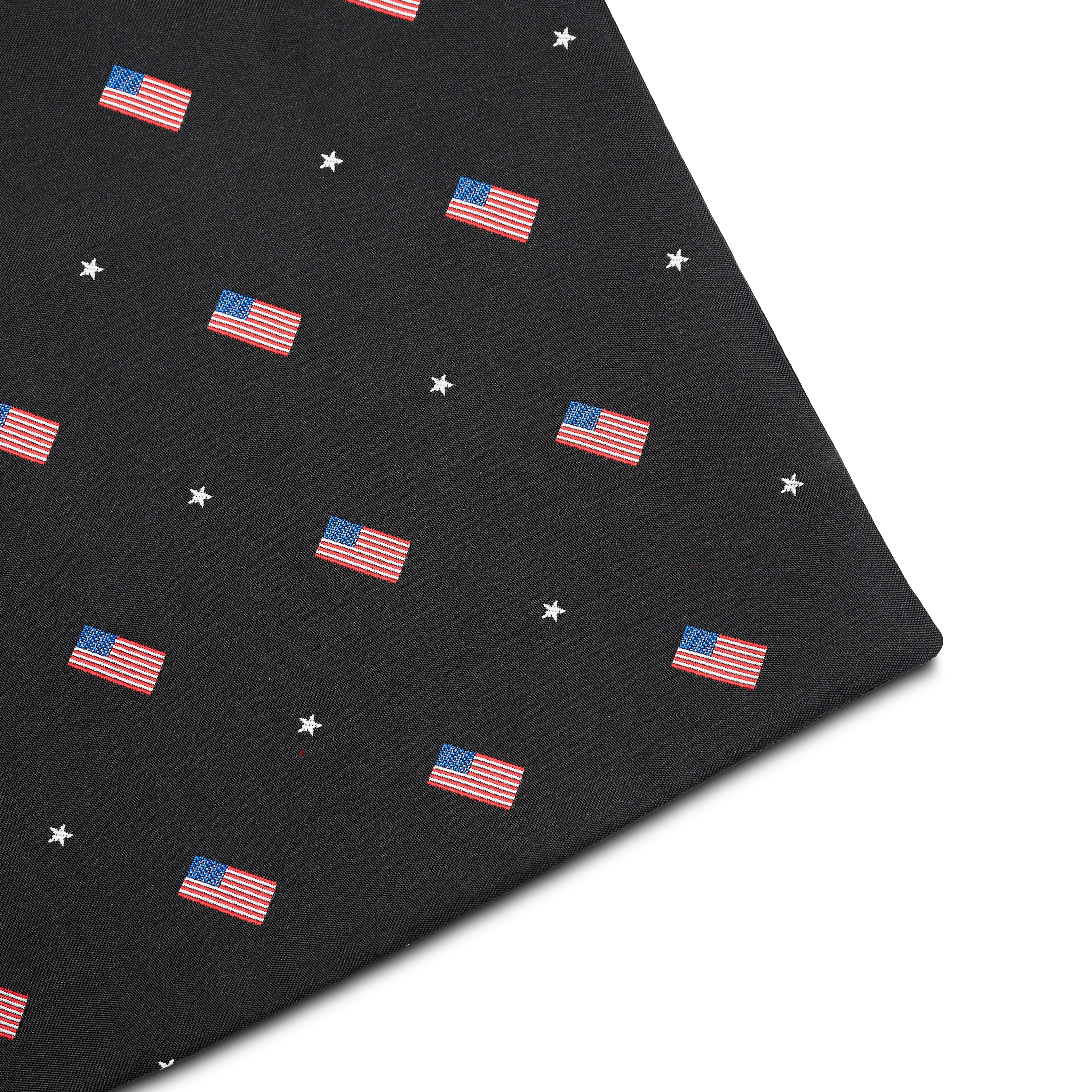 Black American Flag Pattern Pocket Square - 3