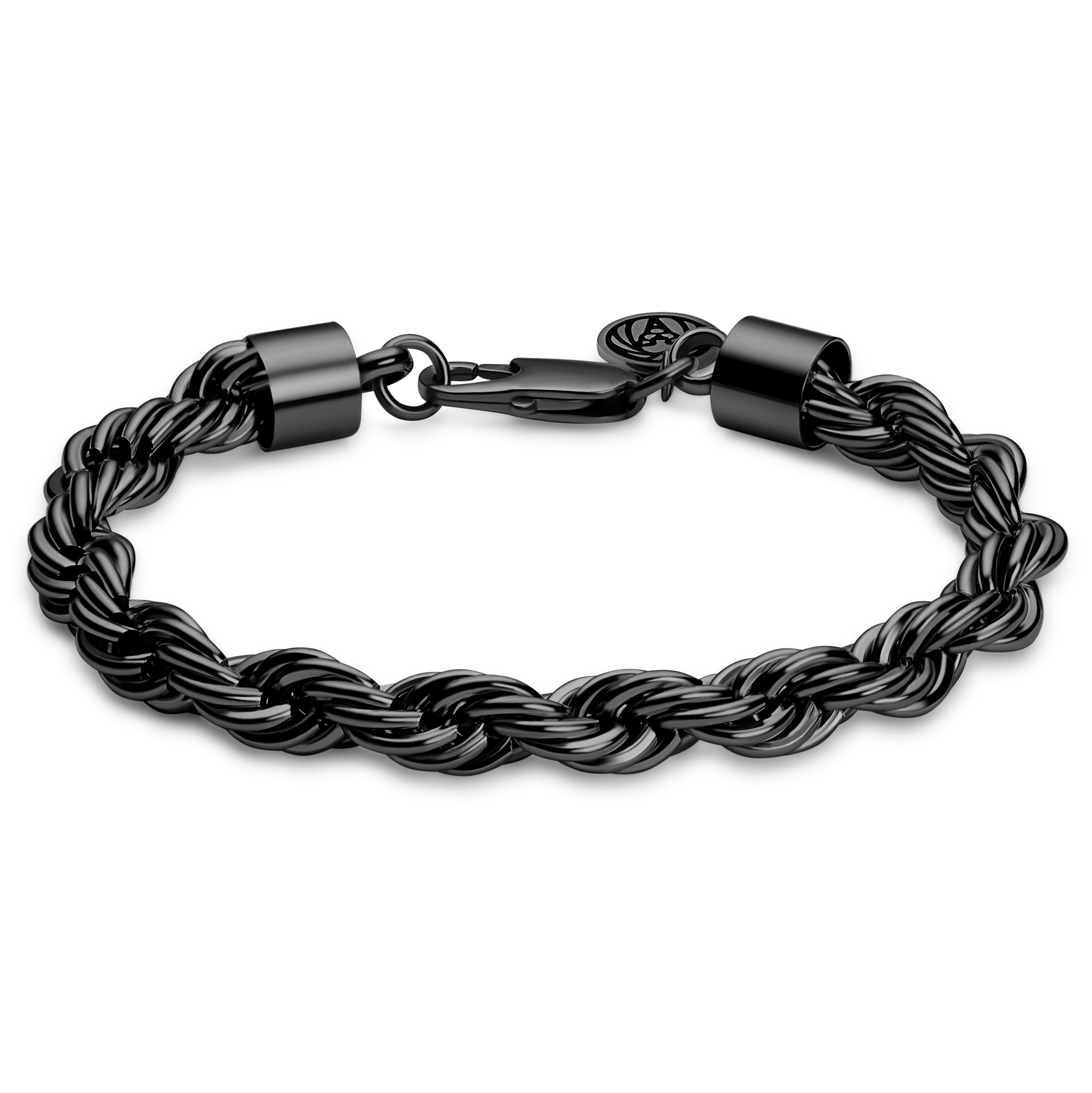 Essentials, 1/3 (8 mm) Gunmetal Black Rope Chain Bracelet, In stock!