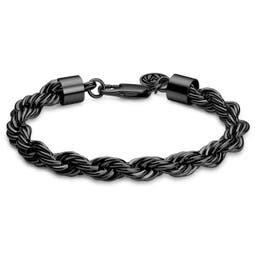 Essentials | 8 mm Gunmetal Black Rope Chain Bracelet