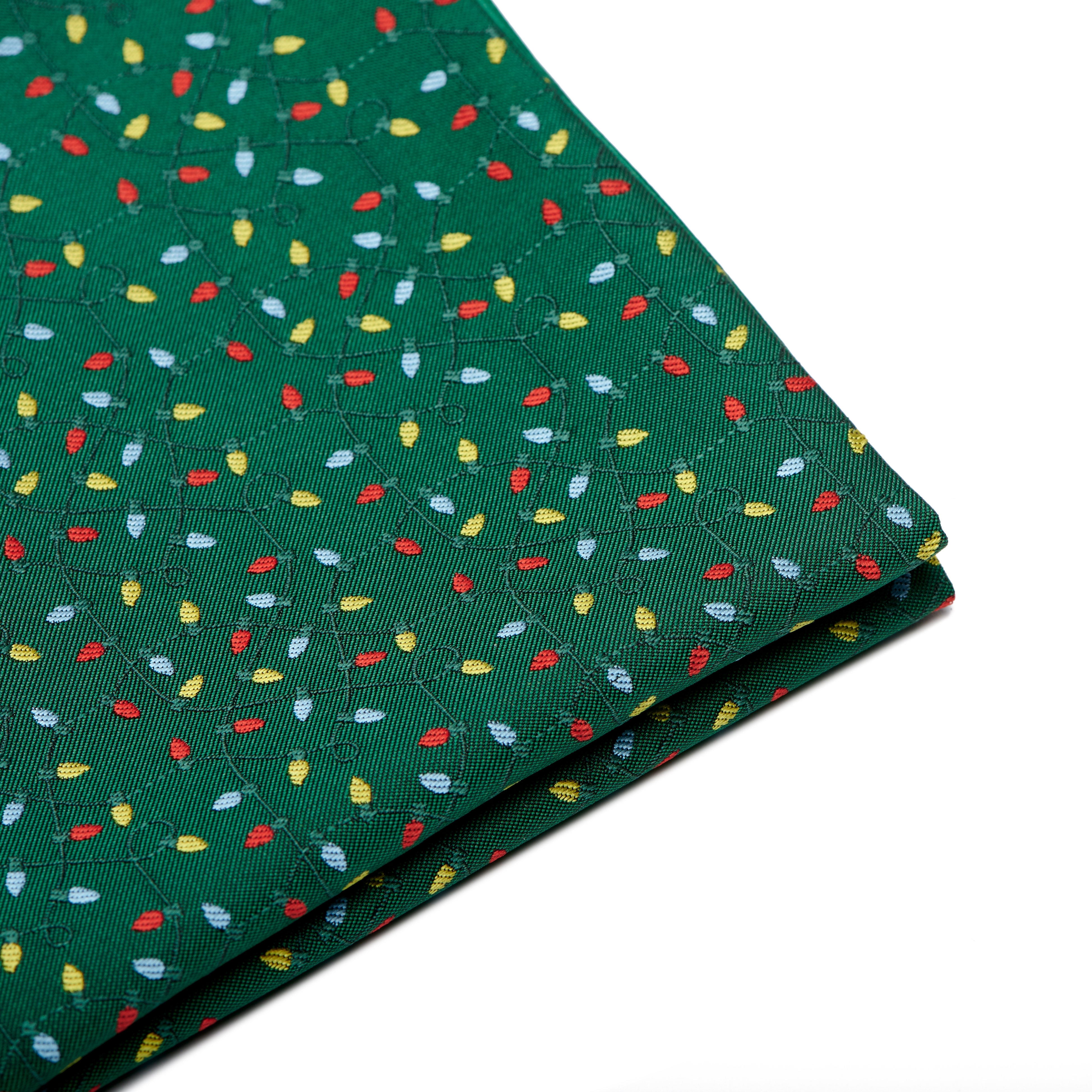 Green Christmas Lights Pocket Square - 2