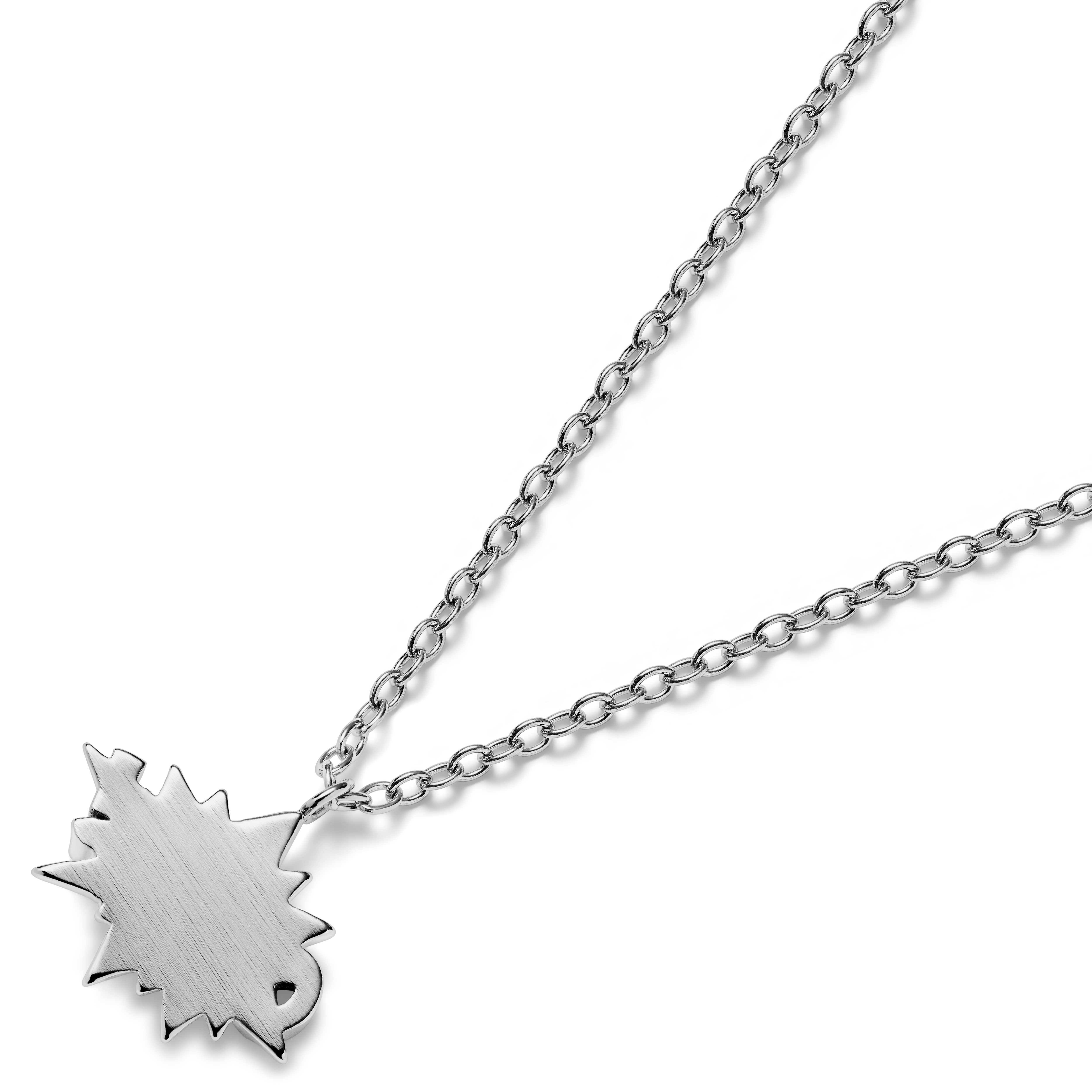 Jaygee | Silver-tone Stainless Steel Ouch Necklace | In