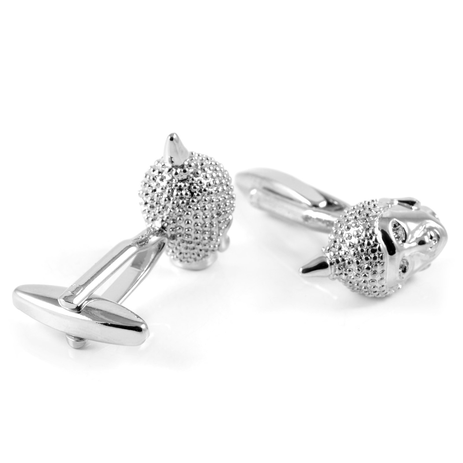 Silver-Tone Buddha Cufflinks - 3