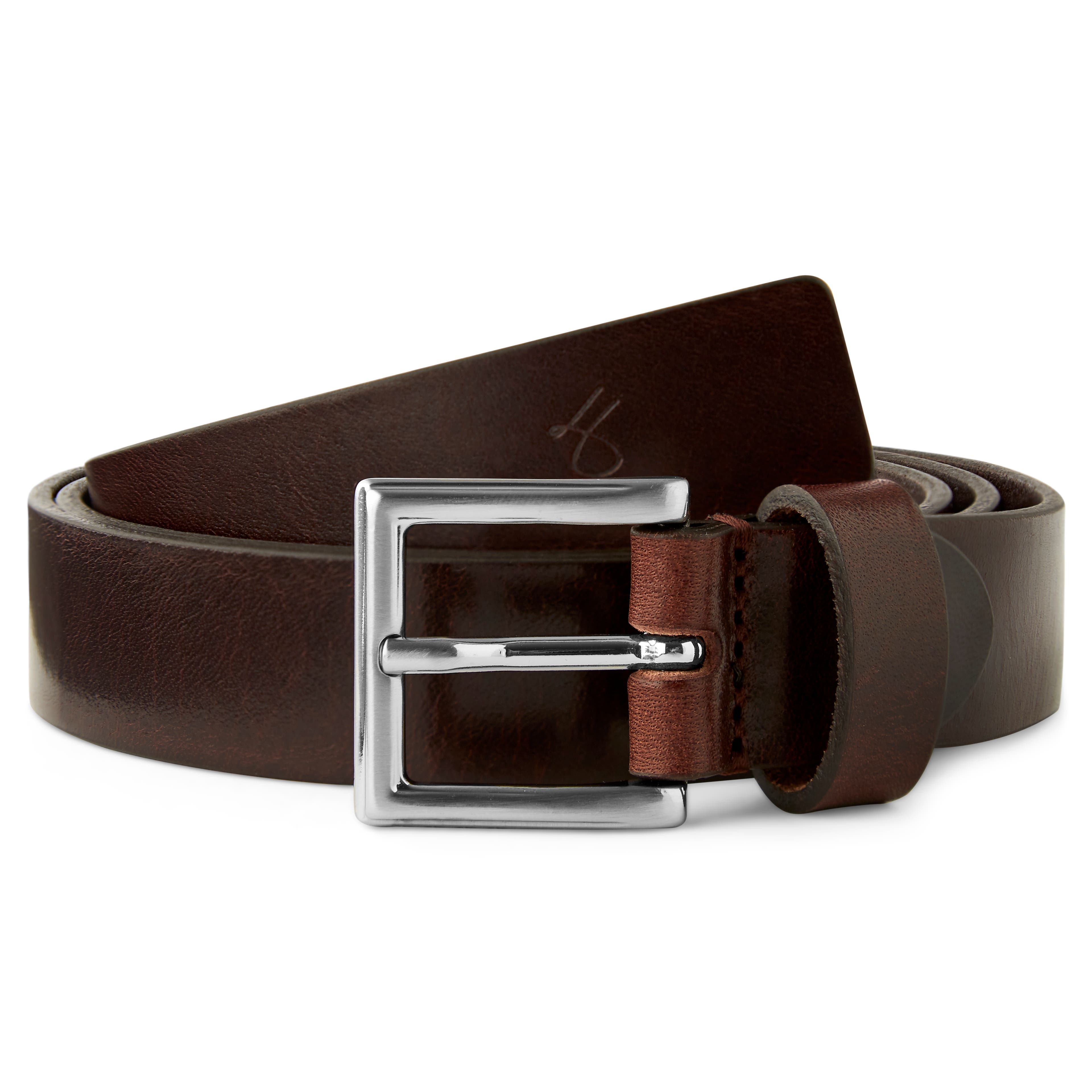 Filippo Dark-Brown Italian Leather Belt