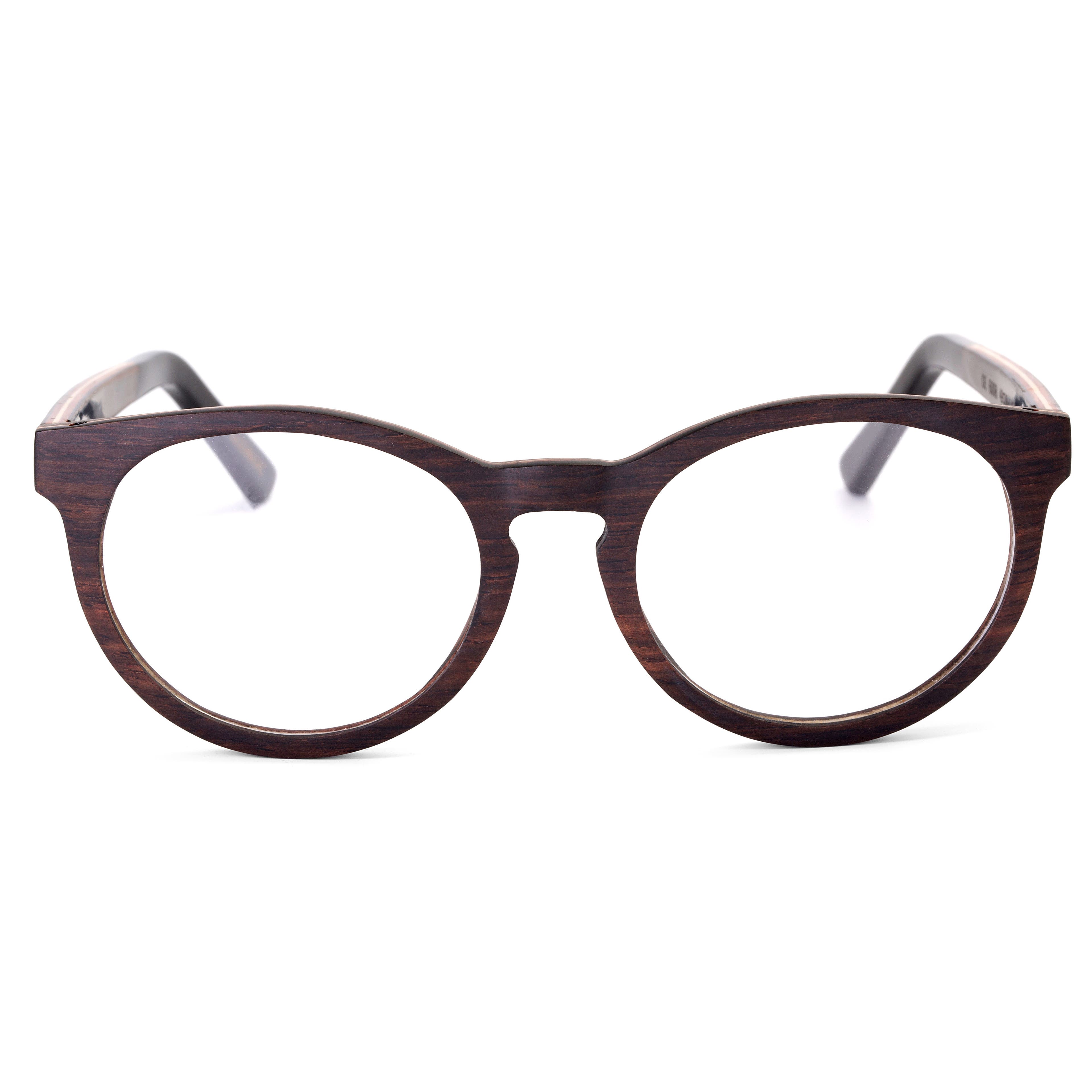 Ebony Wood Clear Lens Glasses