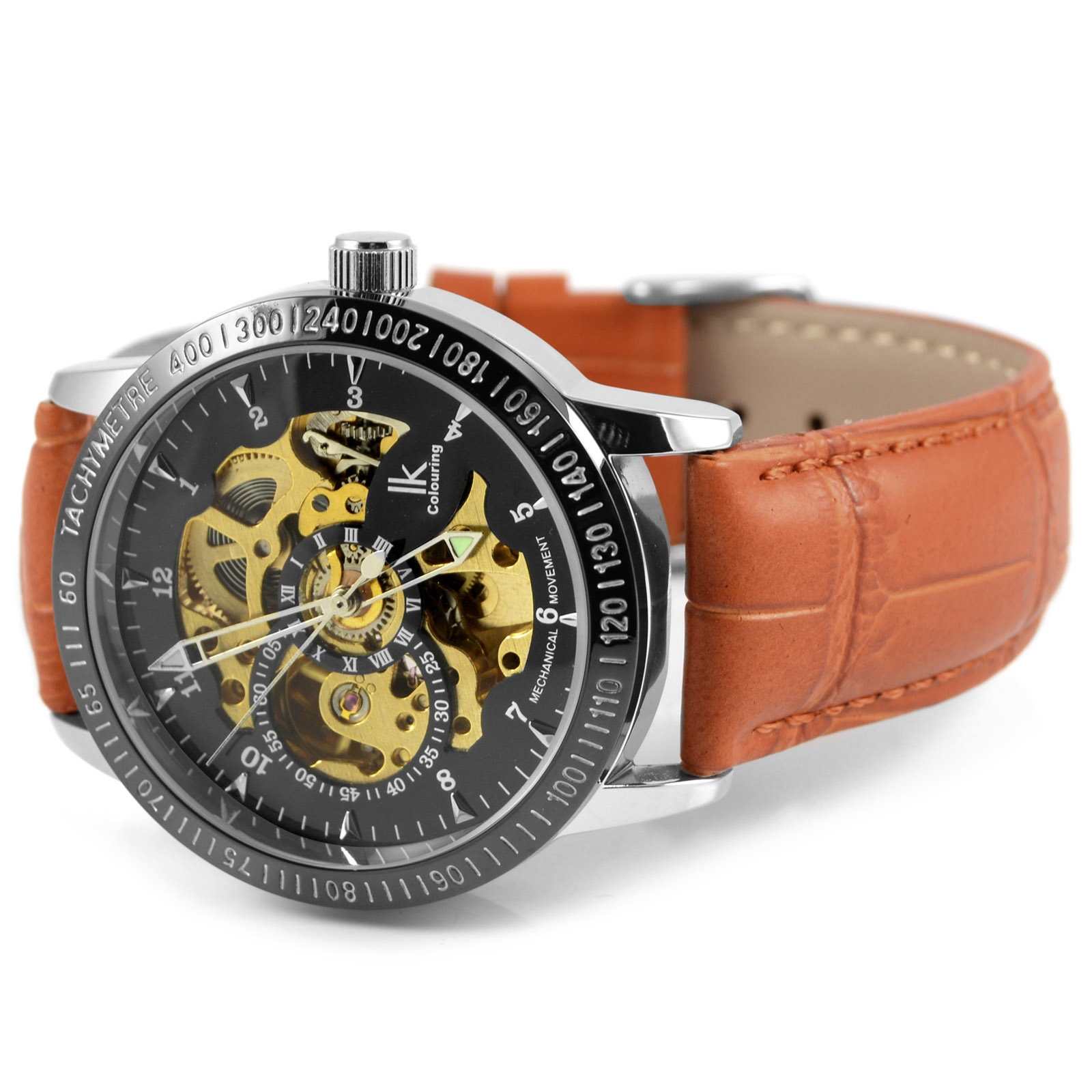 Brown Leather Rolat Watch - 3