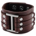 Gladius | Bracelet en cuir de buffle pleine fleur marron large Gladius | Bracelet en cuir de buffle pleine fleur marron large
