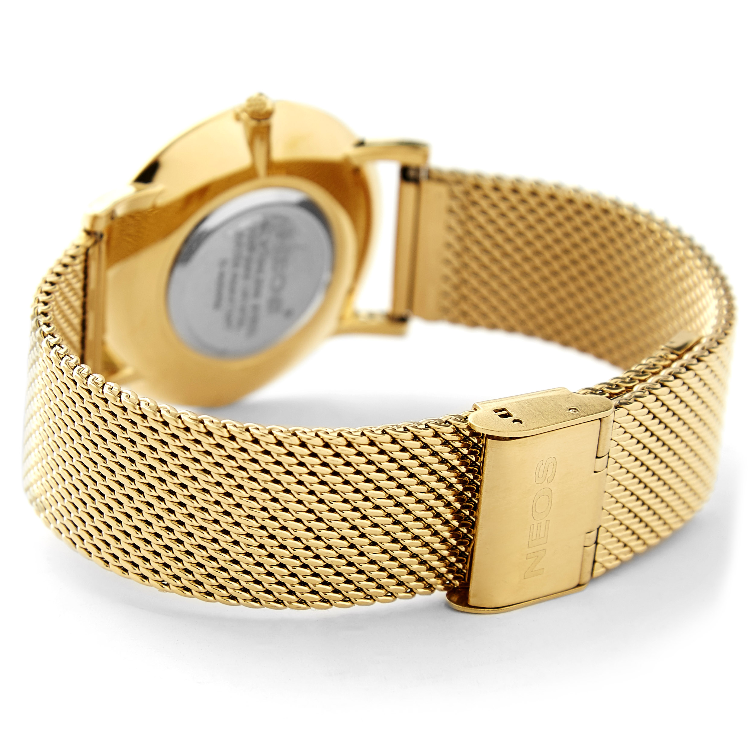 Montre dorée & blanche classique - 4