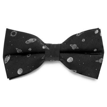 Black & White With Planets Pre-Tied Bow Tie