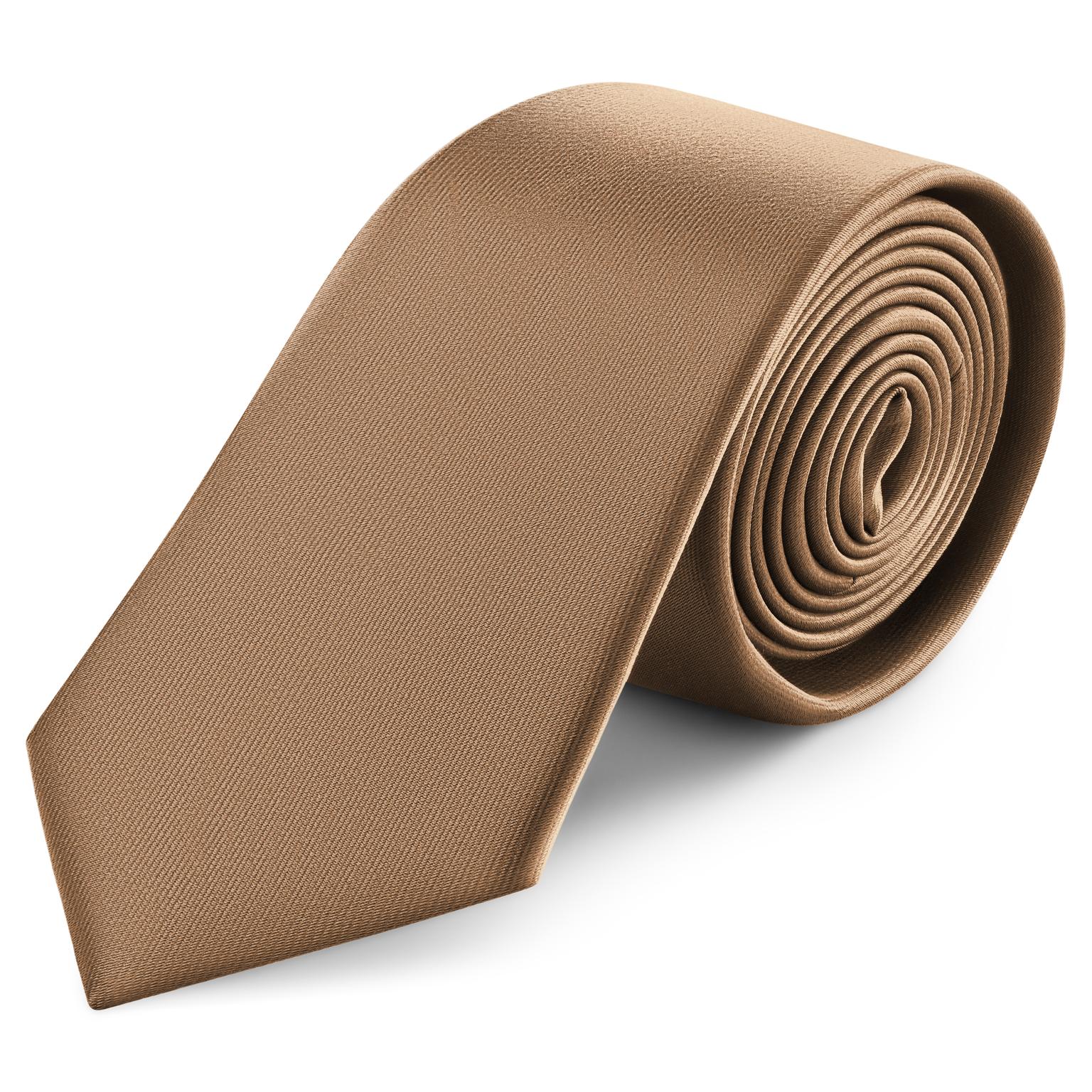8 cm Ljusbrun Satinslips 8 cm Ljusbrun Satinslips