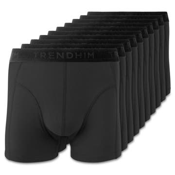 FreeFeel | Опаковка от 10 чифта черни бамбукови боксерки FreeFeel | Опаковка от 10 чифта черни бамбукови боксерки