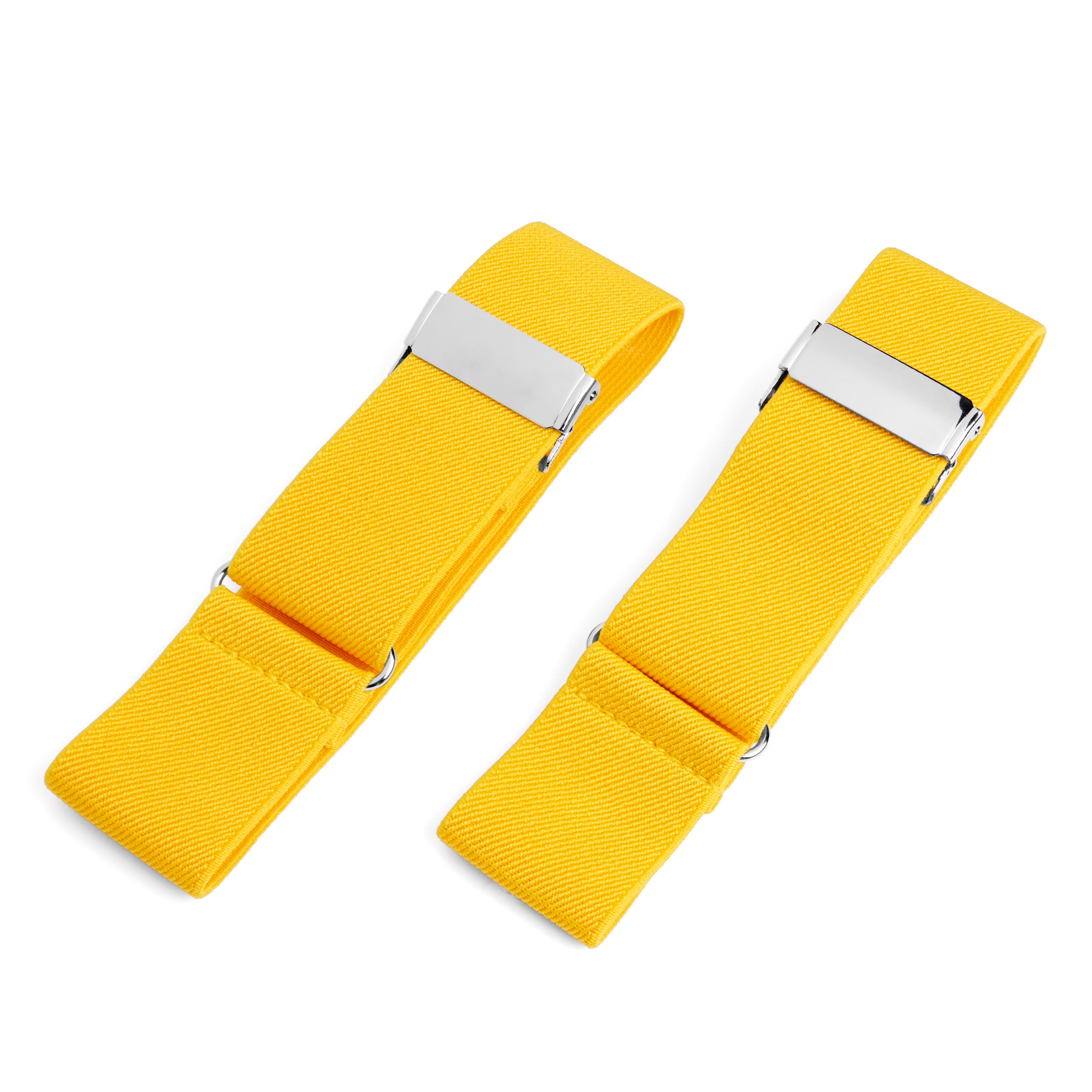 Wide Golden Yellow Sleeve Garters 