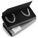 Caja de regalo para pulsera y collar con cadena de acero quirúrgico de 8 mm Caja de regalo para pulsera y collar con cadena de acero quirúrgico de 8 mm