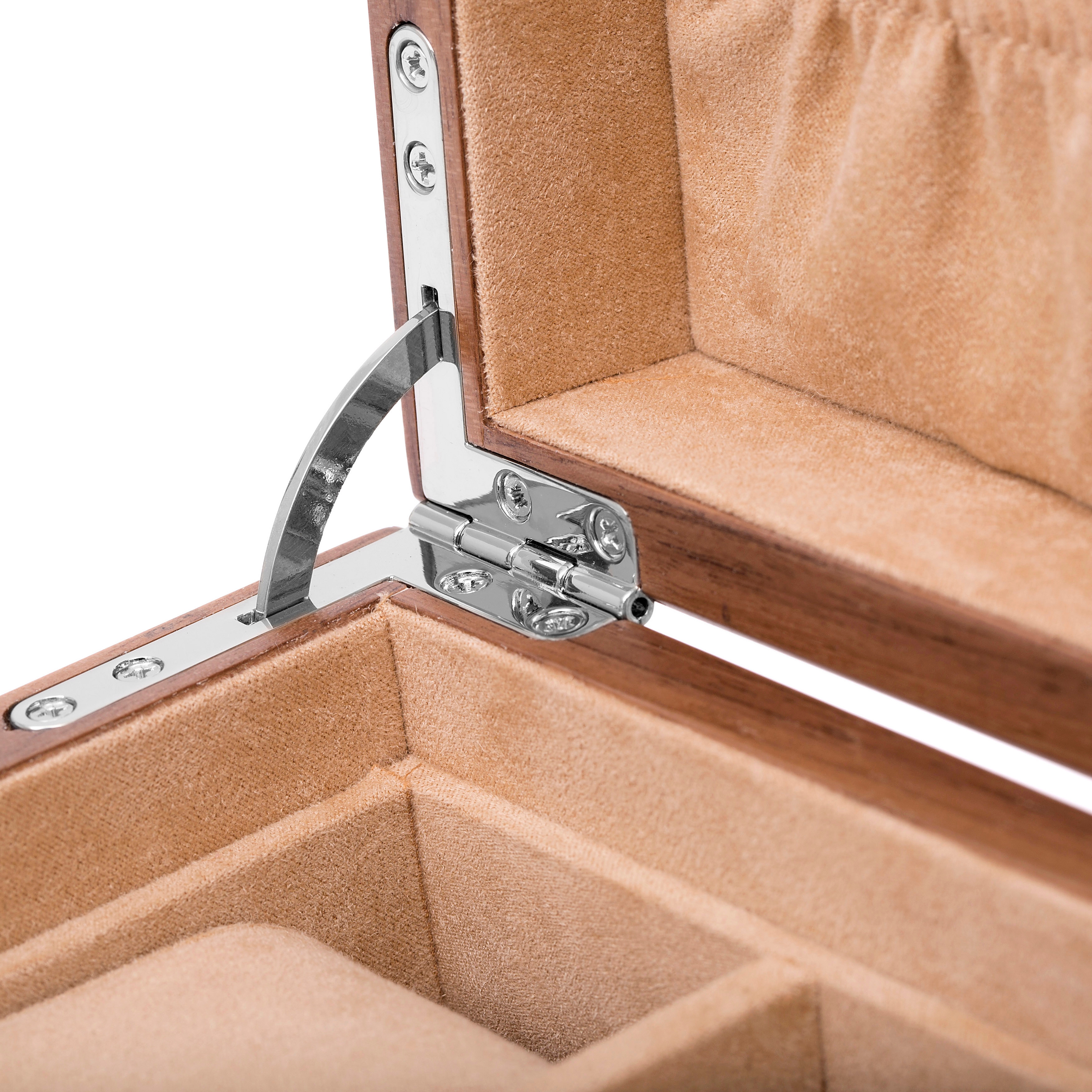 Kompakte Nussbaumholz Uhrenbox Für 5 Uhren - 5