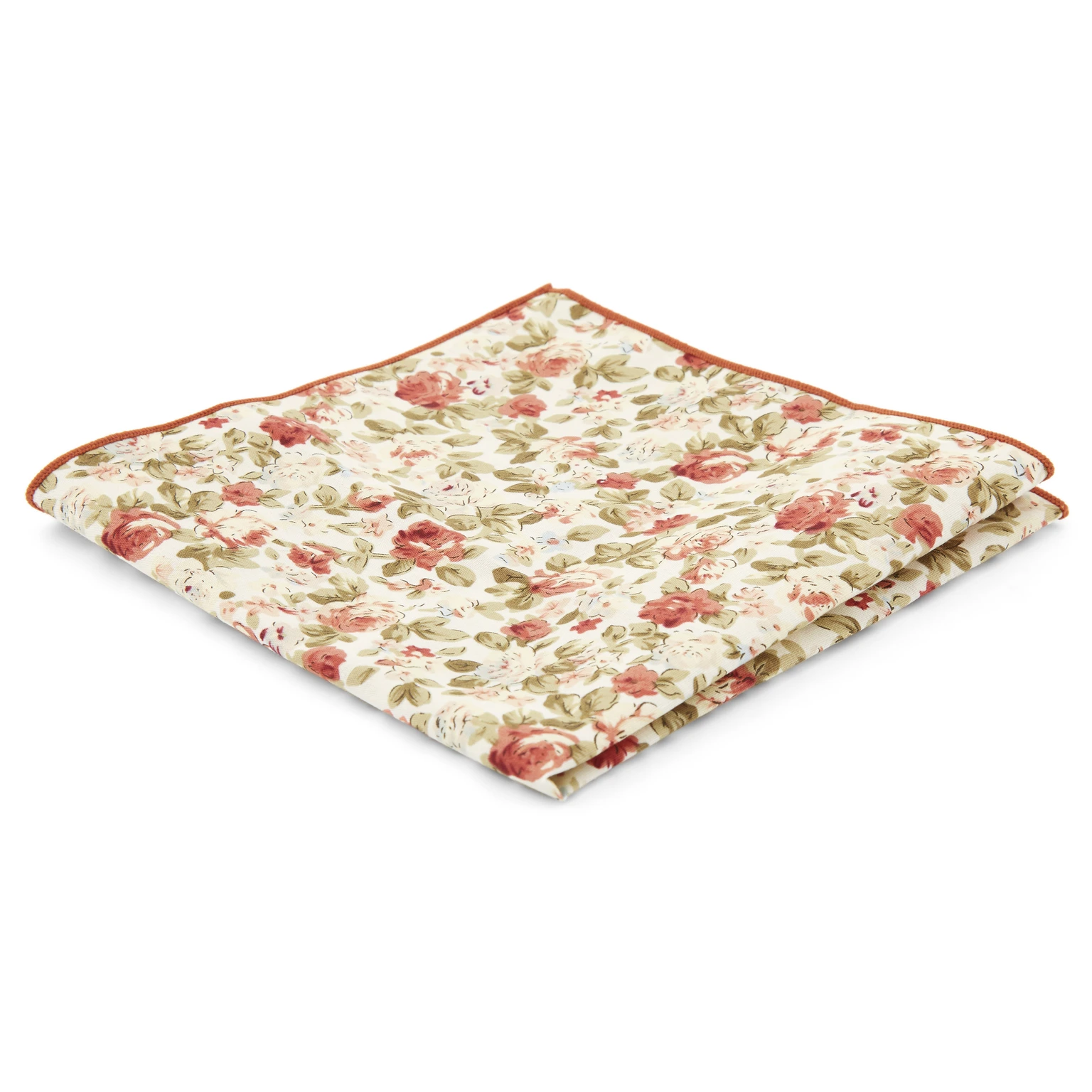 Cream Floral Pocket Square Cream Floral Pocket Square