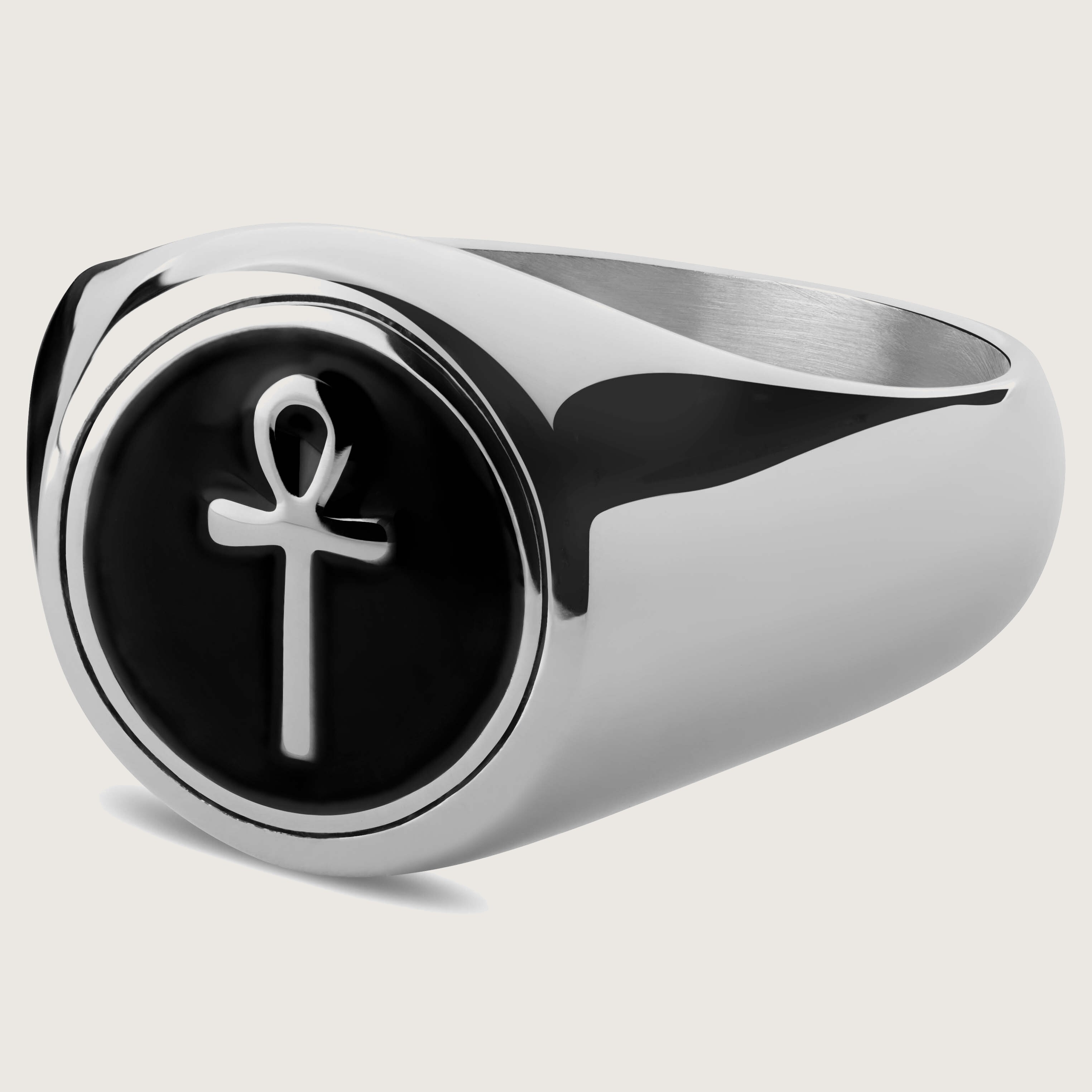 Egyptian Ankh Stainless Steel Ring