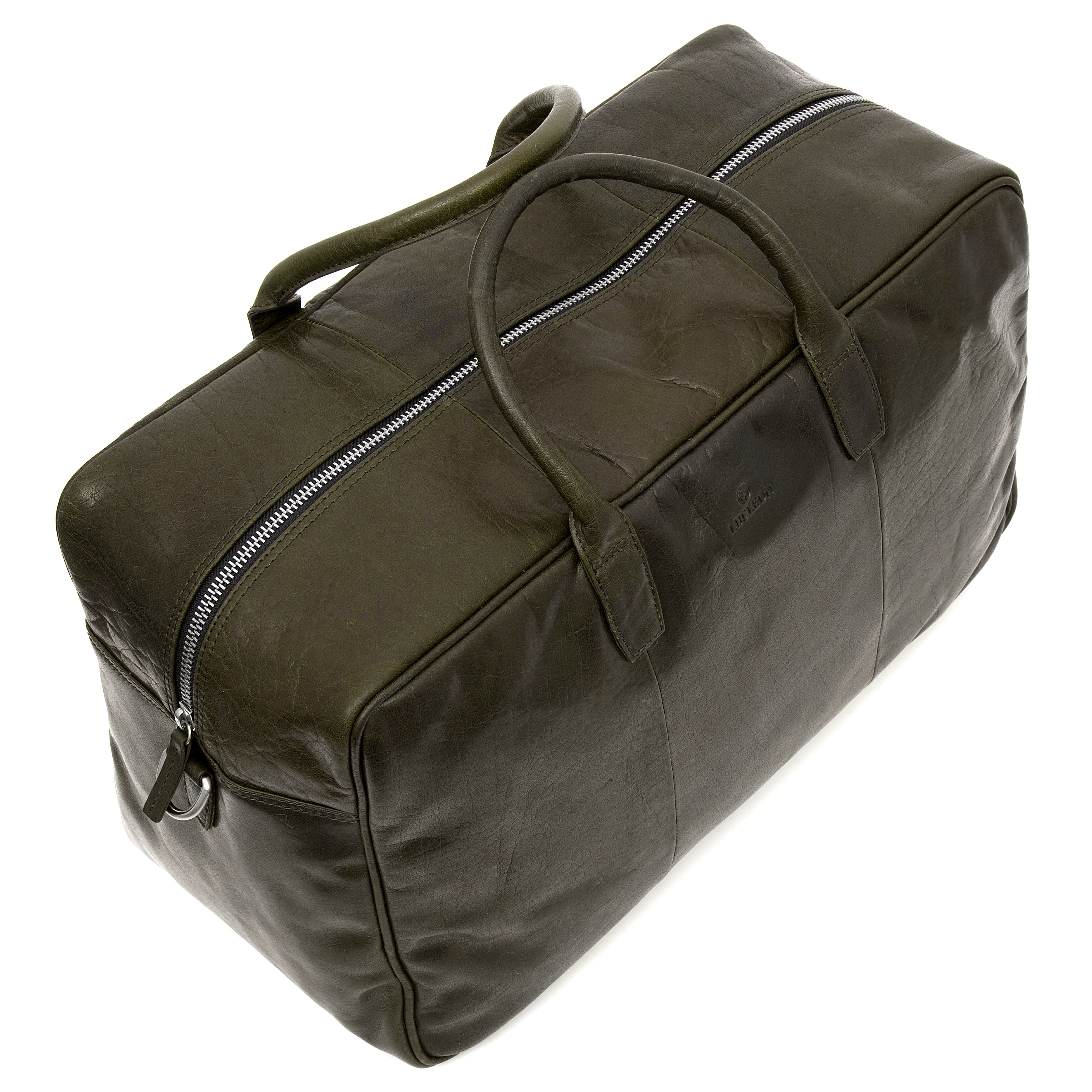 Montreal Olive Leather Duffel Bag - 6