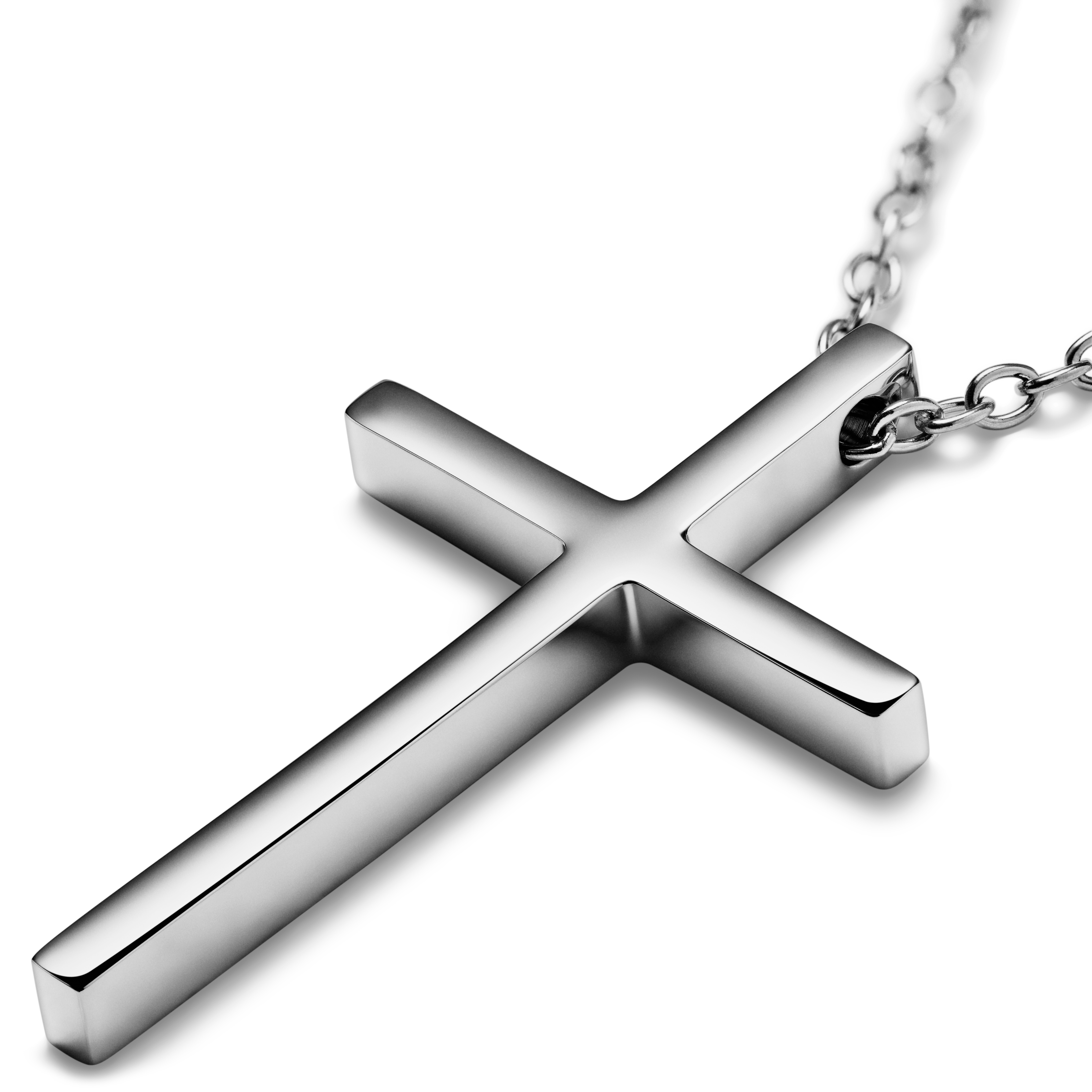 Unity | Silver-tone Stainless Steel Cross Necklace - 5