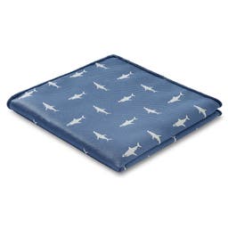 Zoikos | Pañuelo de bolsillo de tiburones azul
