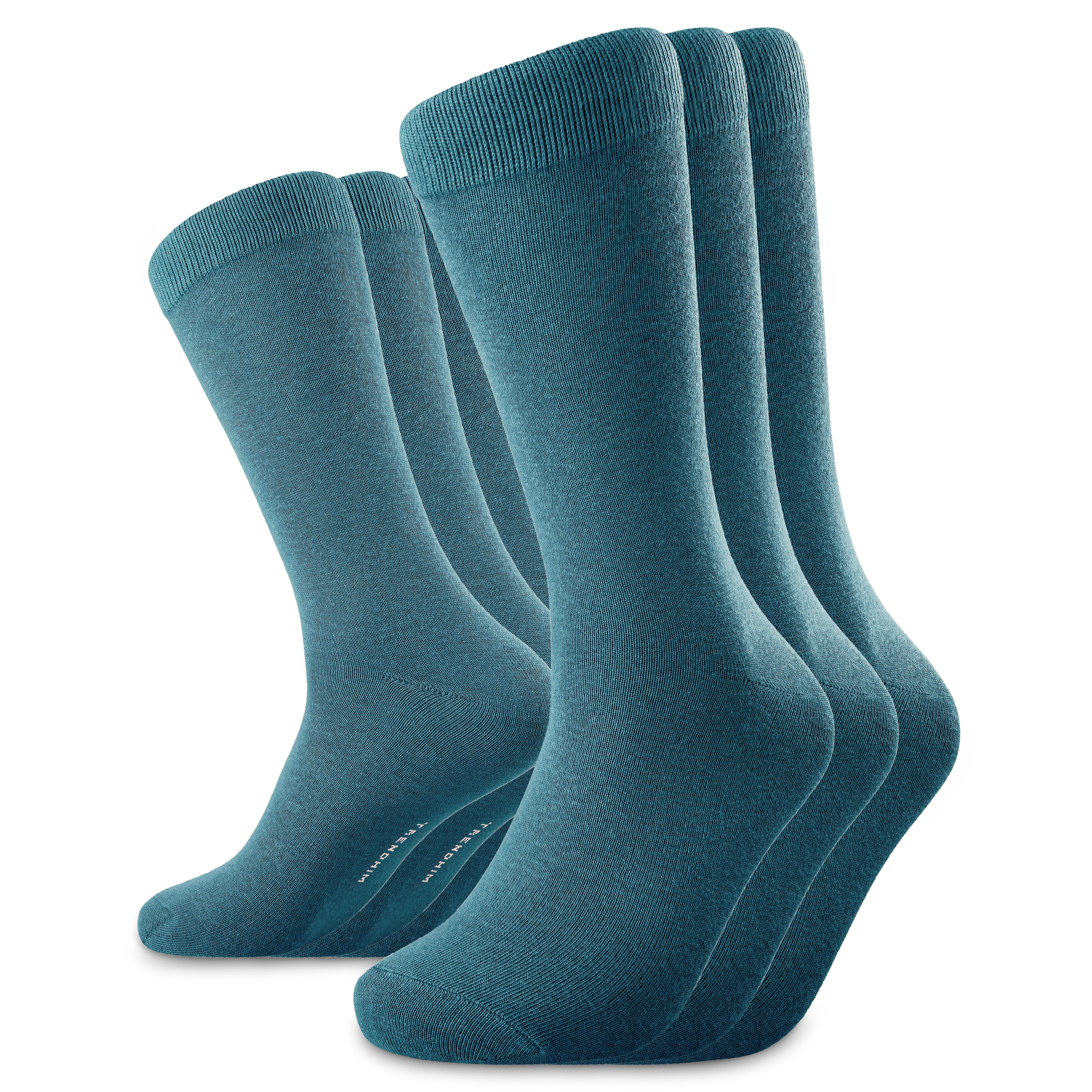 TrueFeel | Σετ 3 ζευγάρια σκούρες μπλε βαμβακερές κάλτσες τύπου crew
