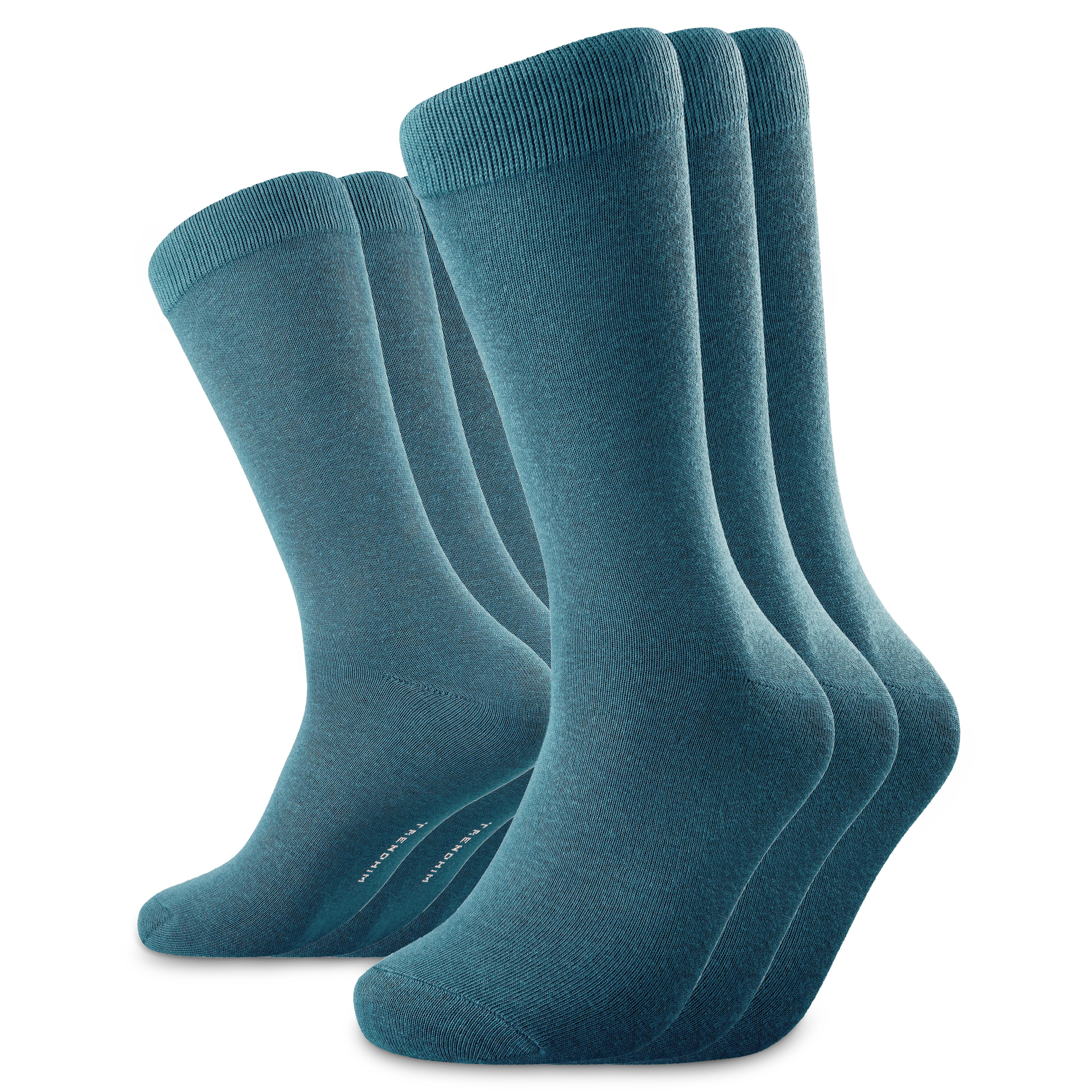 TrueFeel | Σετ 3 ζευγάρια σκούρες μπλε βαμβακερές κάλτσες τύπου crew TrueFeel | Σετ 3 ζευγάρια σκούρες μπλε βαμβακερές κάλτσες τύπου crew