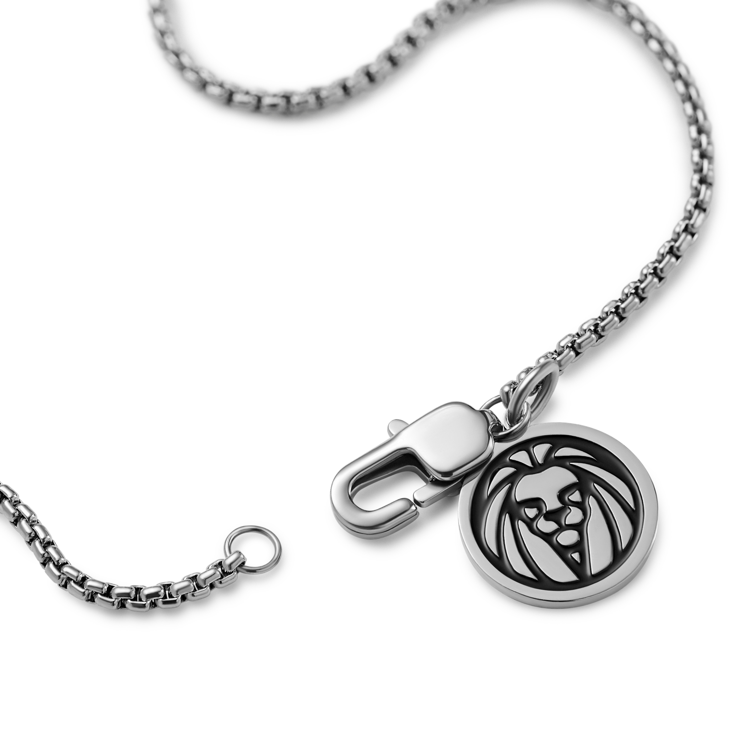 Essentials | 1/32" (1 mm) Silver-Tone Curved Box Chain Bracelet - 5