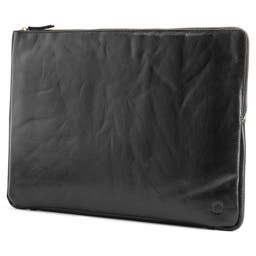 California | Black Leather Laptop Sleeve