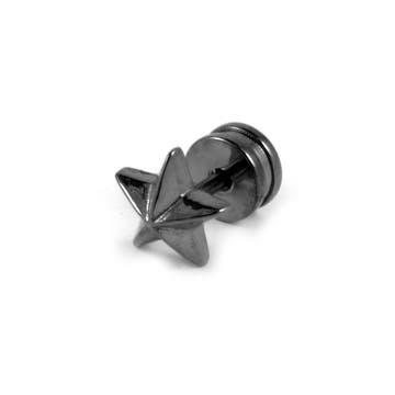 6mm Black Star Stud Earring 6mm Black Star Stud Earring