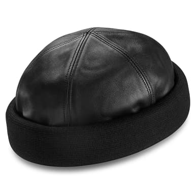 Lacuna | Black Leather Docker Hat Lacuna | Black Leather Docker Hat