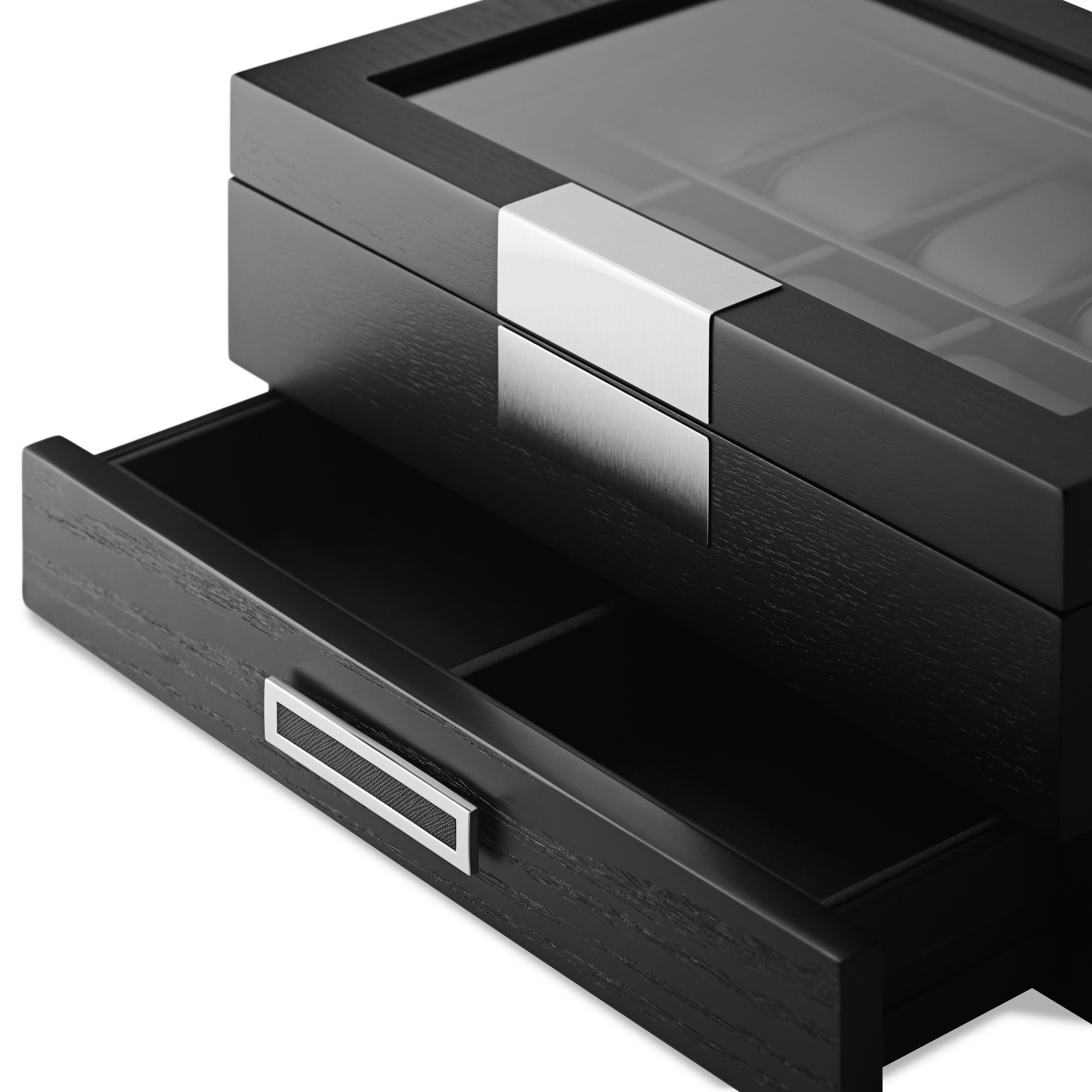 Coffret avec placage noir -  pour 10 montres et bijoux  - 4