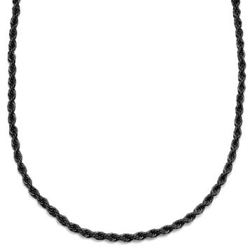 6 mm lankový retiazkový náhrdelník v tmavosivej farbe Collin Amager