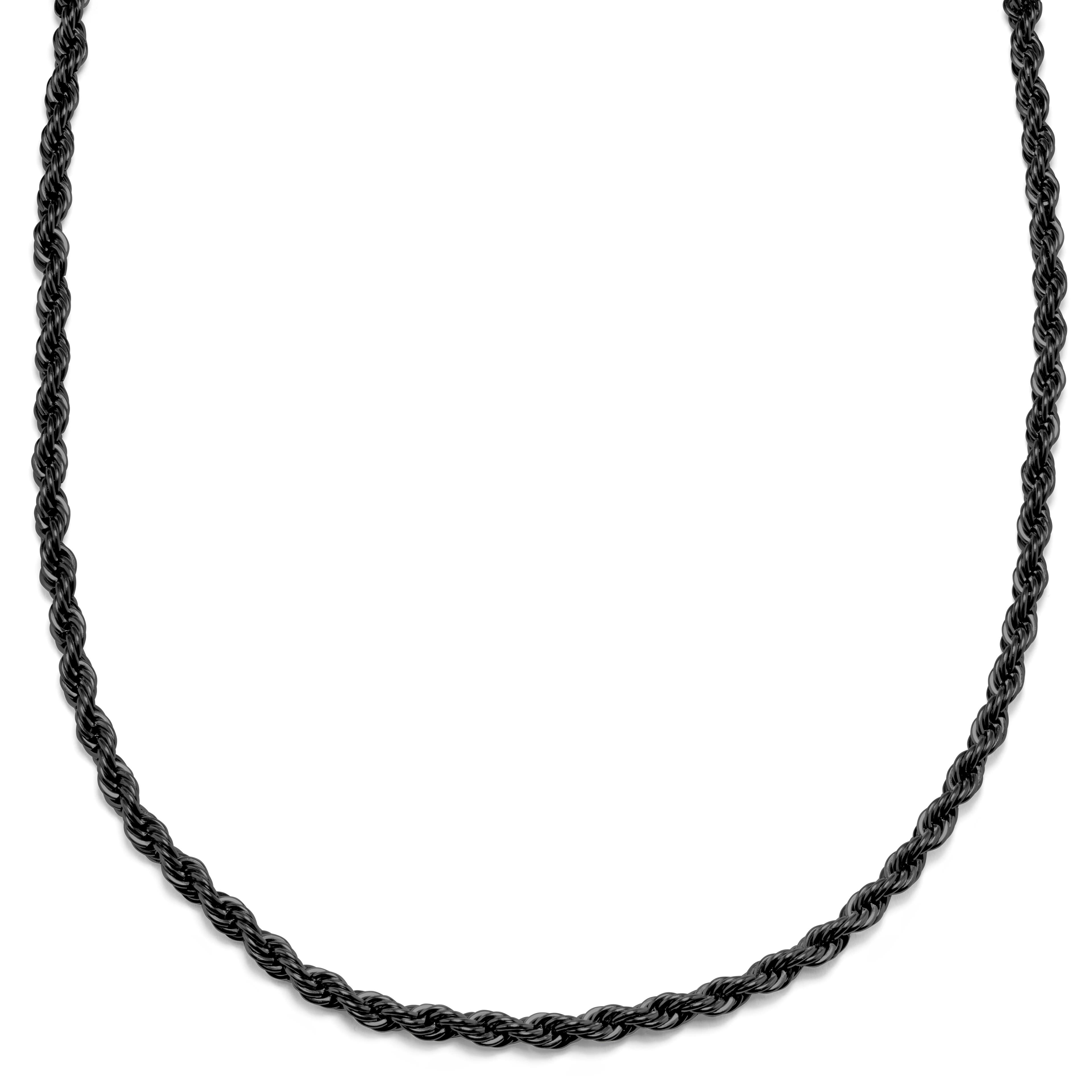 Amager | 6 mm Gunmetal Stainless Steel Rope Chain Necklace