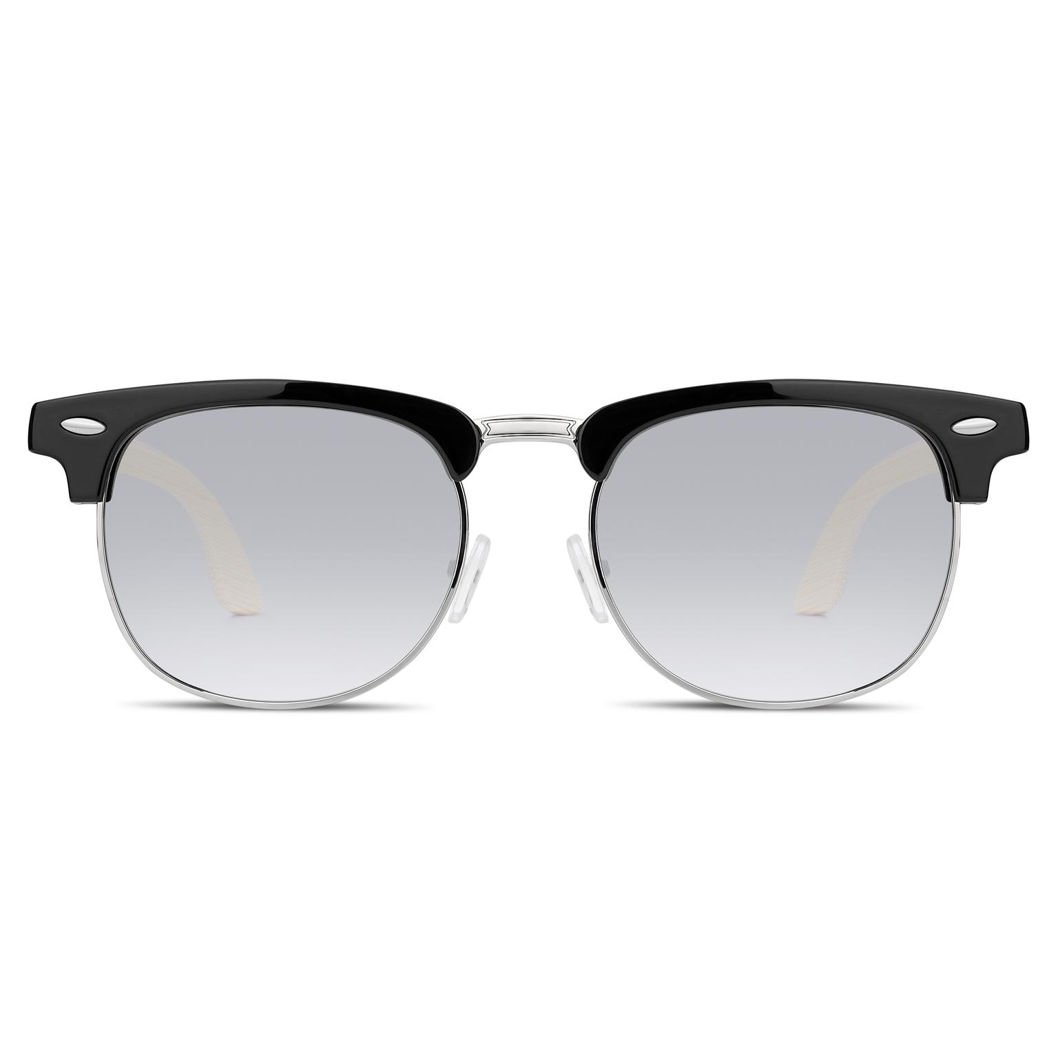 Schwarze und rauchige Bambus Brauenlinien Sonnenbrille
Schwarze und rauchige Bambus Brauenlinien Sonnenbrille