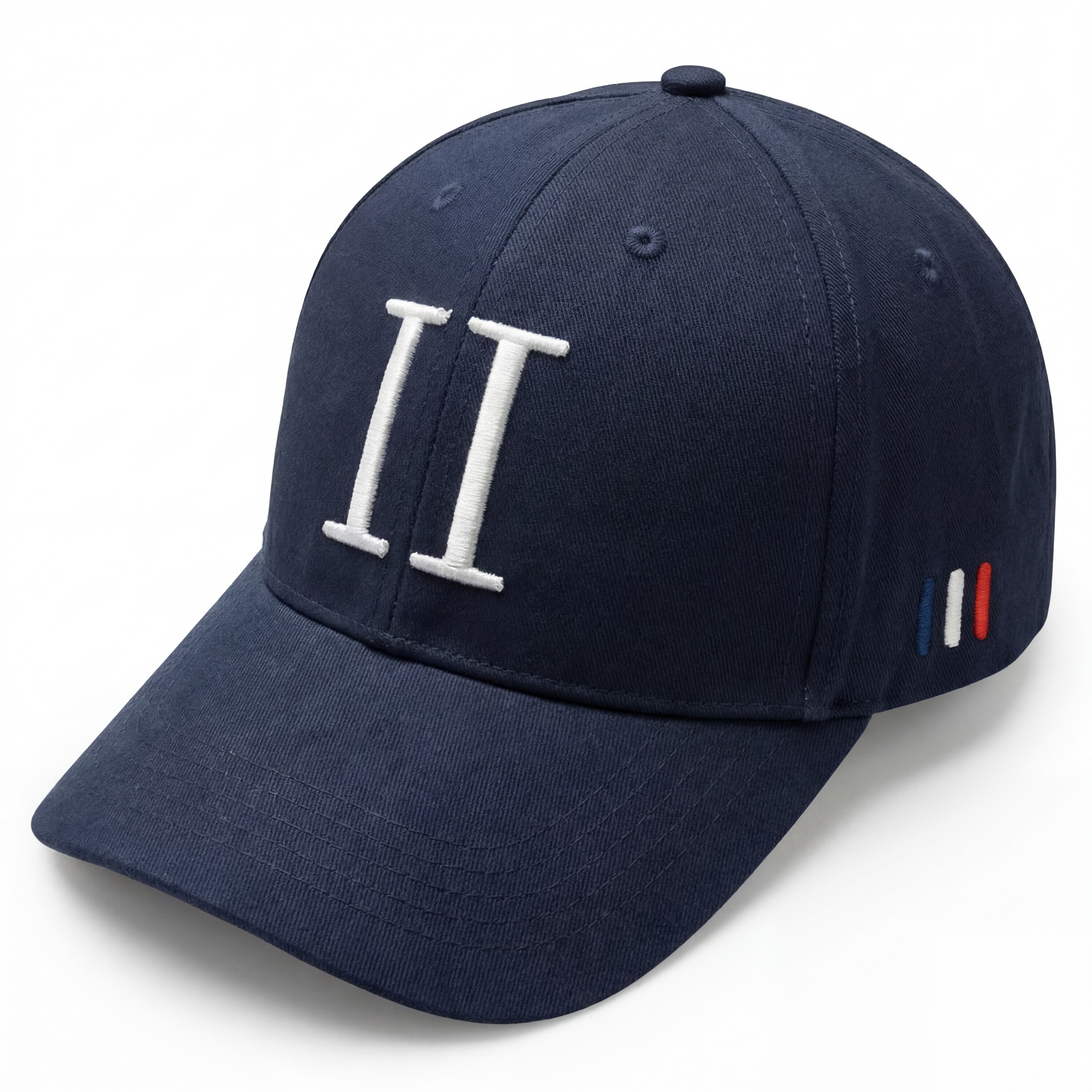 Les Deux | Cappello da baseball II in pelle scamosciata blu navy