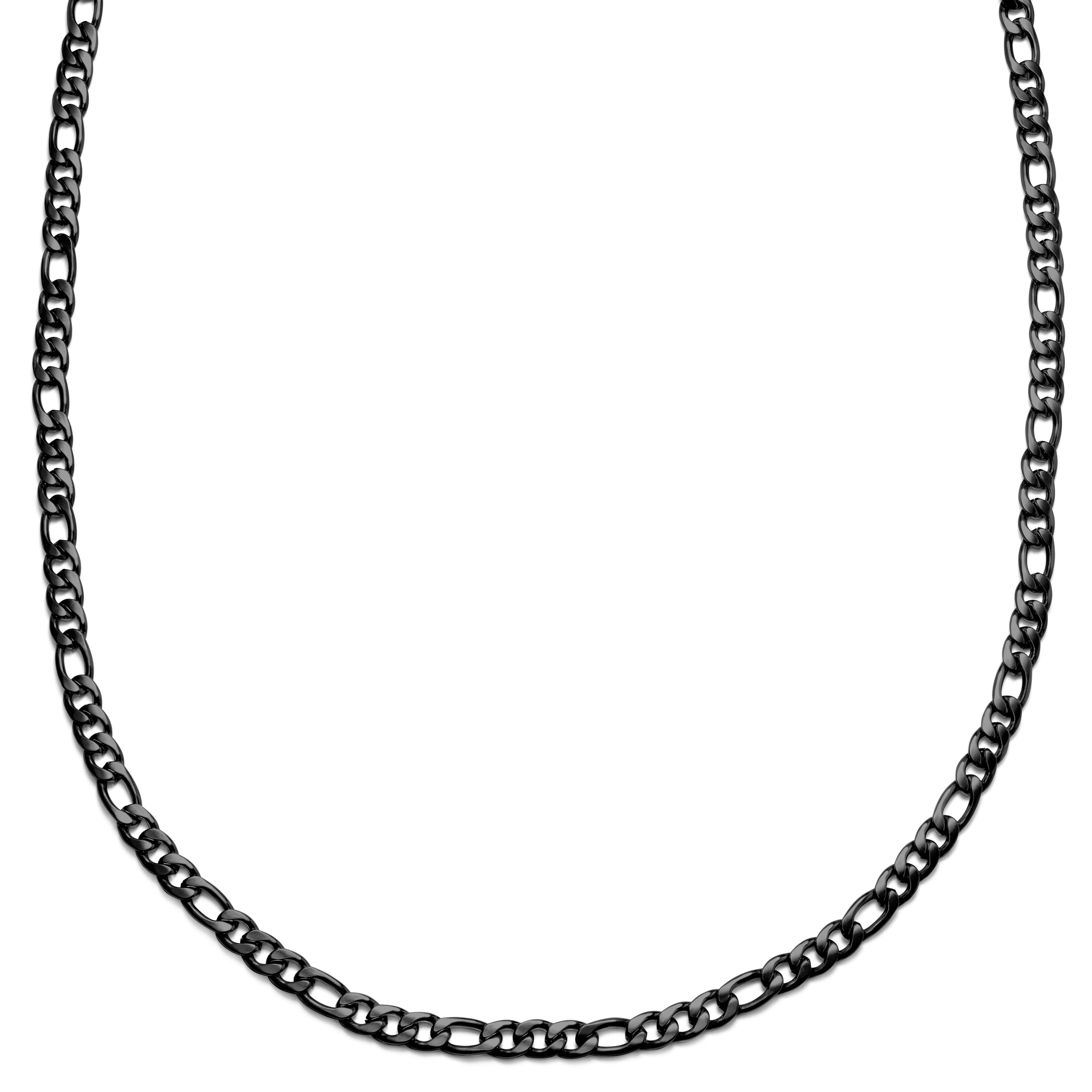 Amager | 6 mm Gunmetal Stainless Steel Figaro Chain Necklace