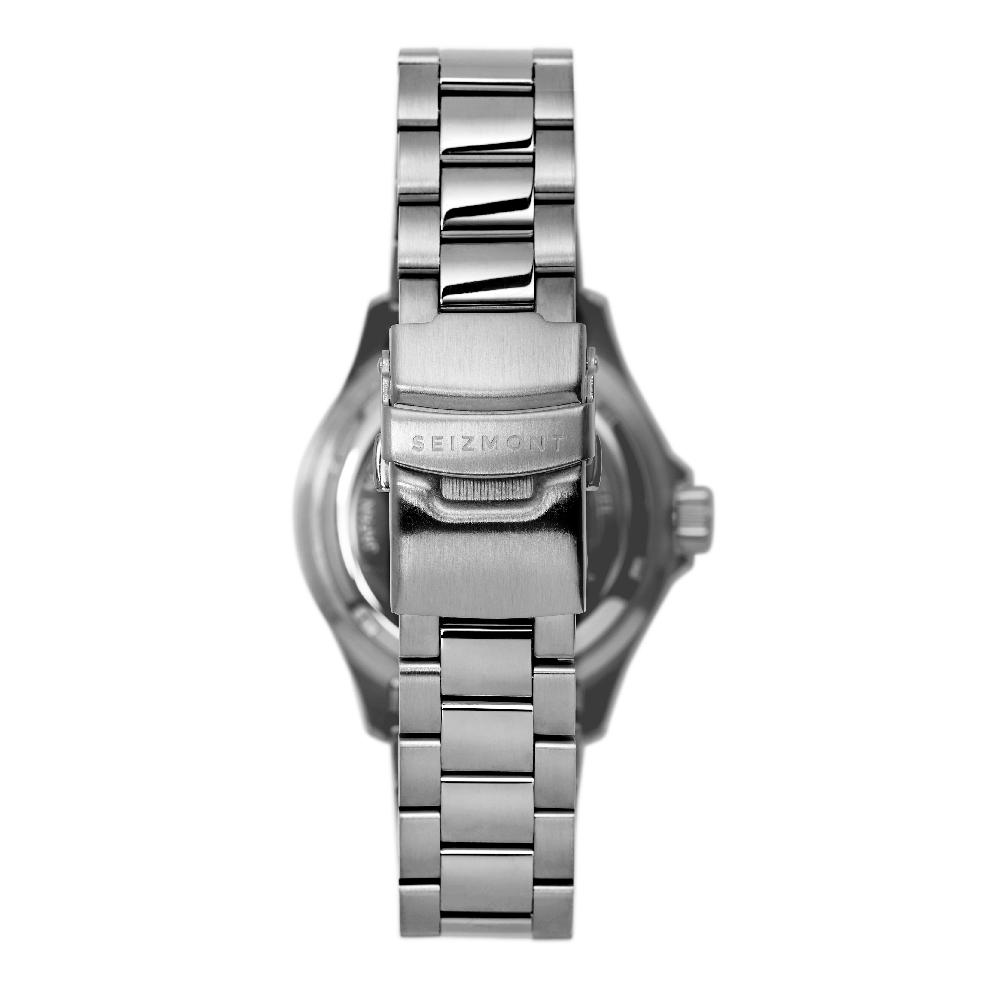 Titanic 置時計 メタル製 シルバー Tide | Silver-Tone Stainless Steel Dive Watch With Black