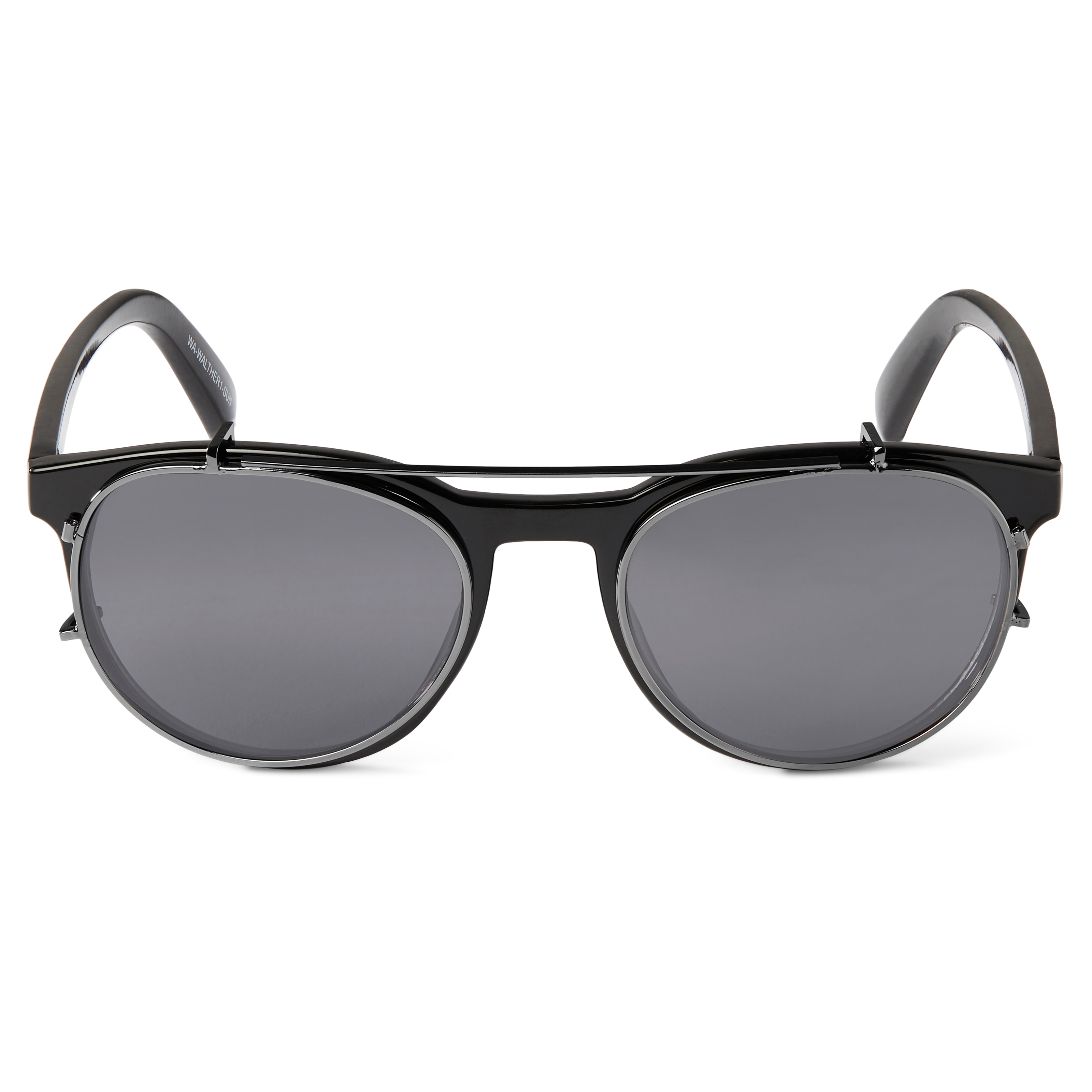 Walther Black Clear Lens Vista Glasses with Clip-On Shades
