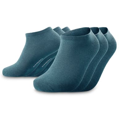 TrueFeel | Meias Curtas Premium Azul-profundo em Algodão - Lote de 3 TrueFeel | Meias Curtas Premium Azul-profundo em Algodão - Lote de 3