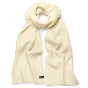 Baltic | Off-white Fine Knitted Acrylic Scarf Baltic | Off-white Fine Knitted Acrylic Scarf
